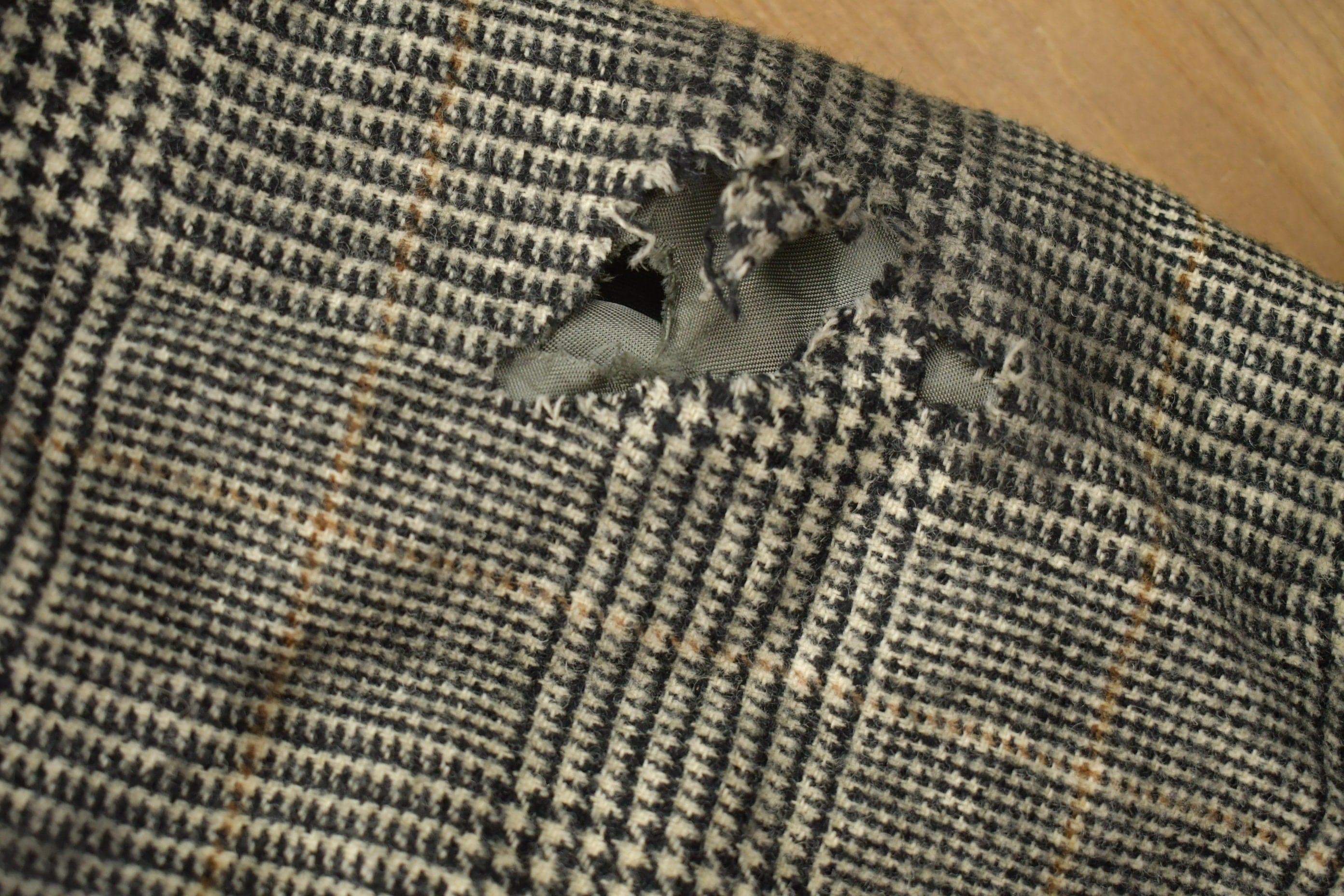 Vintage 1990s 100% Wool Plaid Blazer Jacket Men's Medium - Image 3