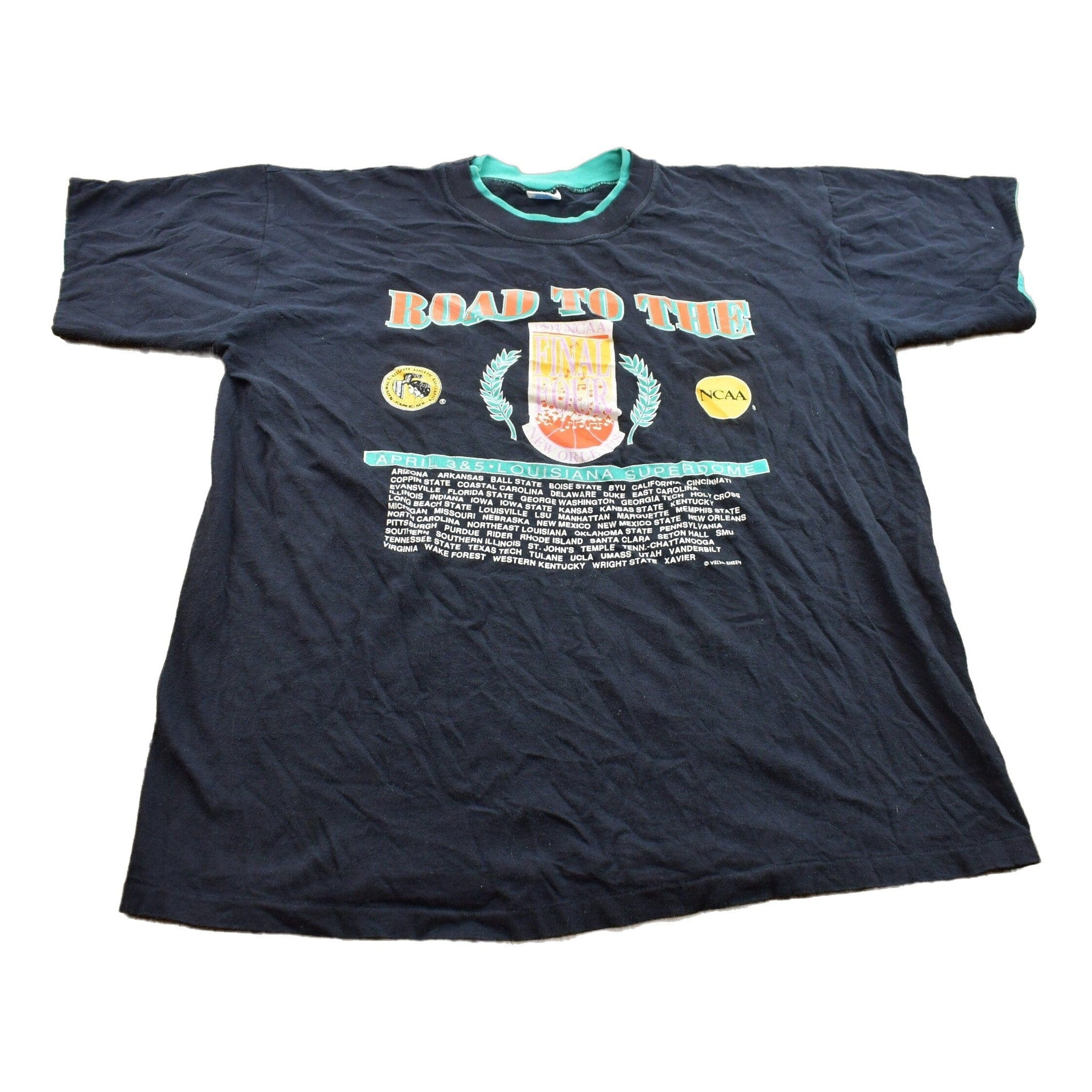 Vintage 1990s 1993 Road to the Final Four "March Madness" University Collegiate T-Shirt Men's Large