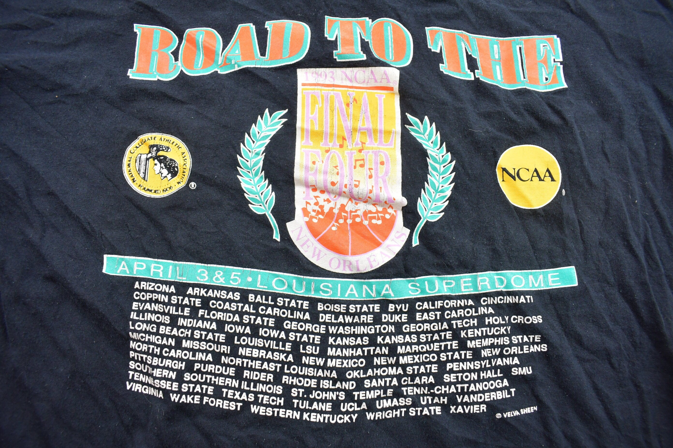 Vintage 1990s 1993 Road to the Final Four "March Madness" University Collegiate T-Shirt Men's Large - Image 3