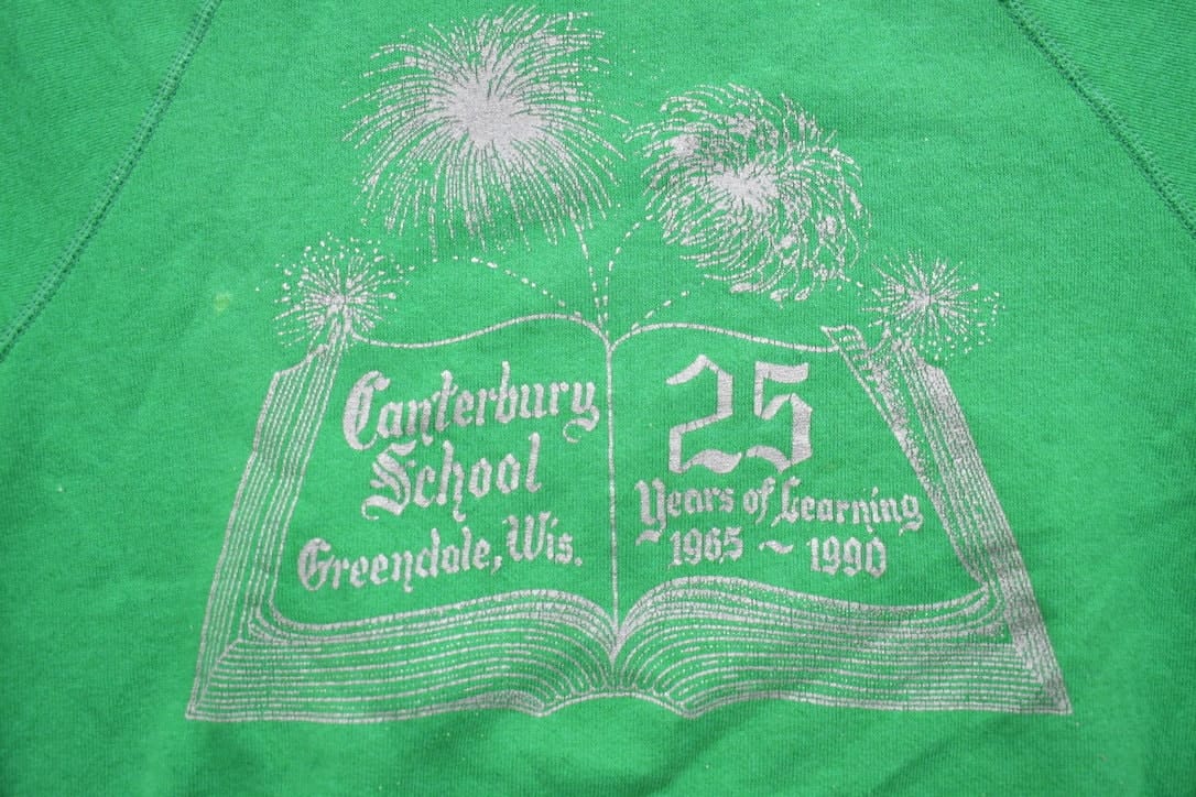 Vintage 1990s 25th Anniversary Canterbury School Greendale Wisconsin Crewneck Sweatshirt Men's Small - Image 3