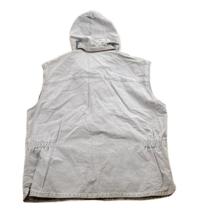 Vintage 1990s 417 Van Heusen Zip Up Hooded Vest Men's Large - Image 2