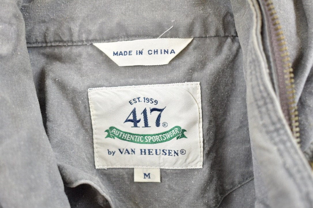 Vintage 1990s 417 Van Heusen Zip Up Hooded Vest Men's Large - Image 3