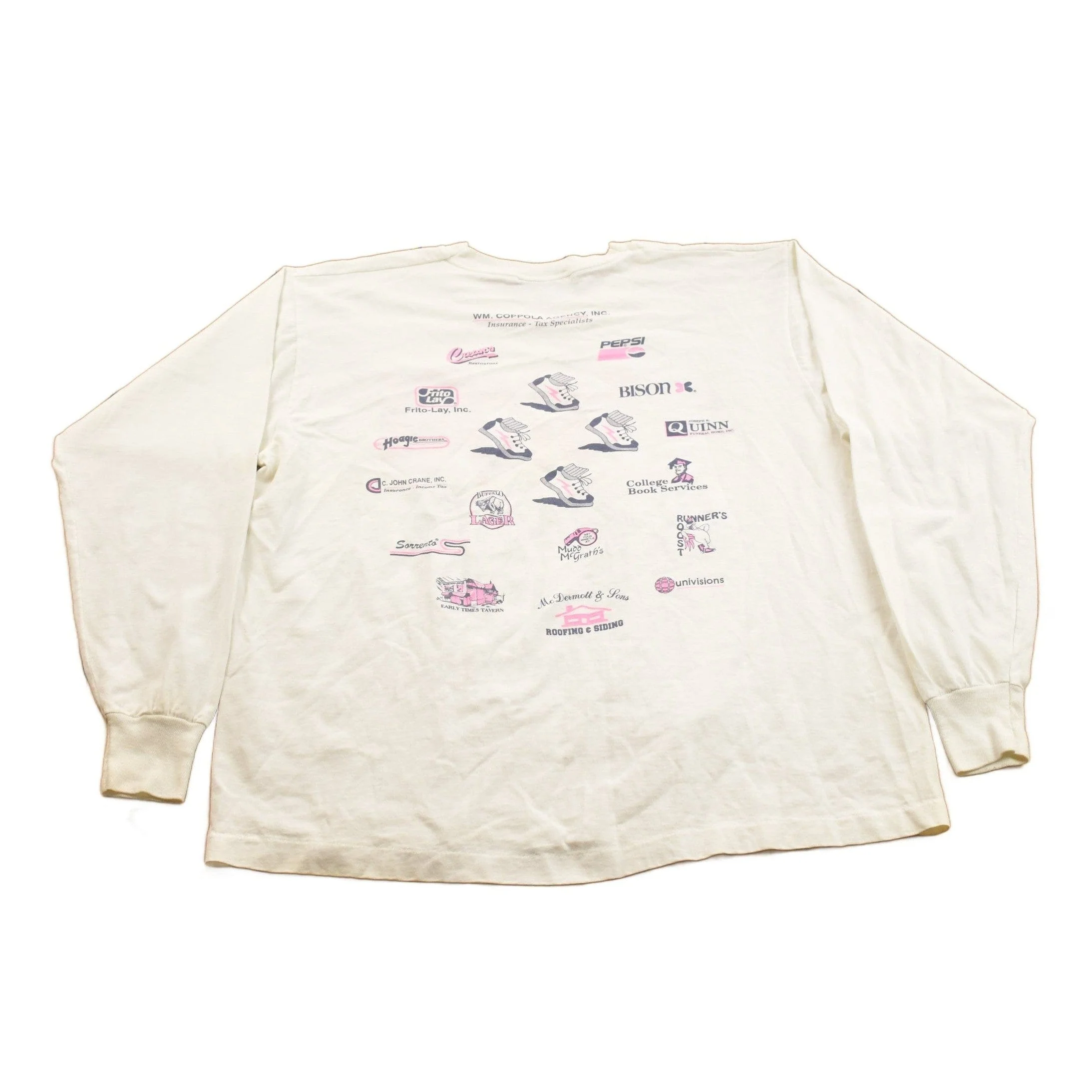 Vintage 1990s 4th Annual Trocaire College 5K Race Crewneck Long Sleeve Shirt Men's Medium - Image 2