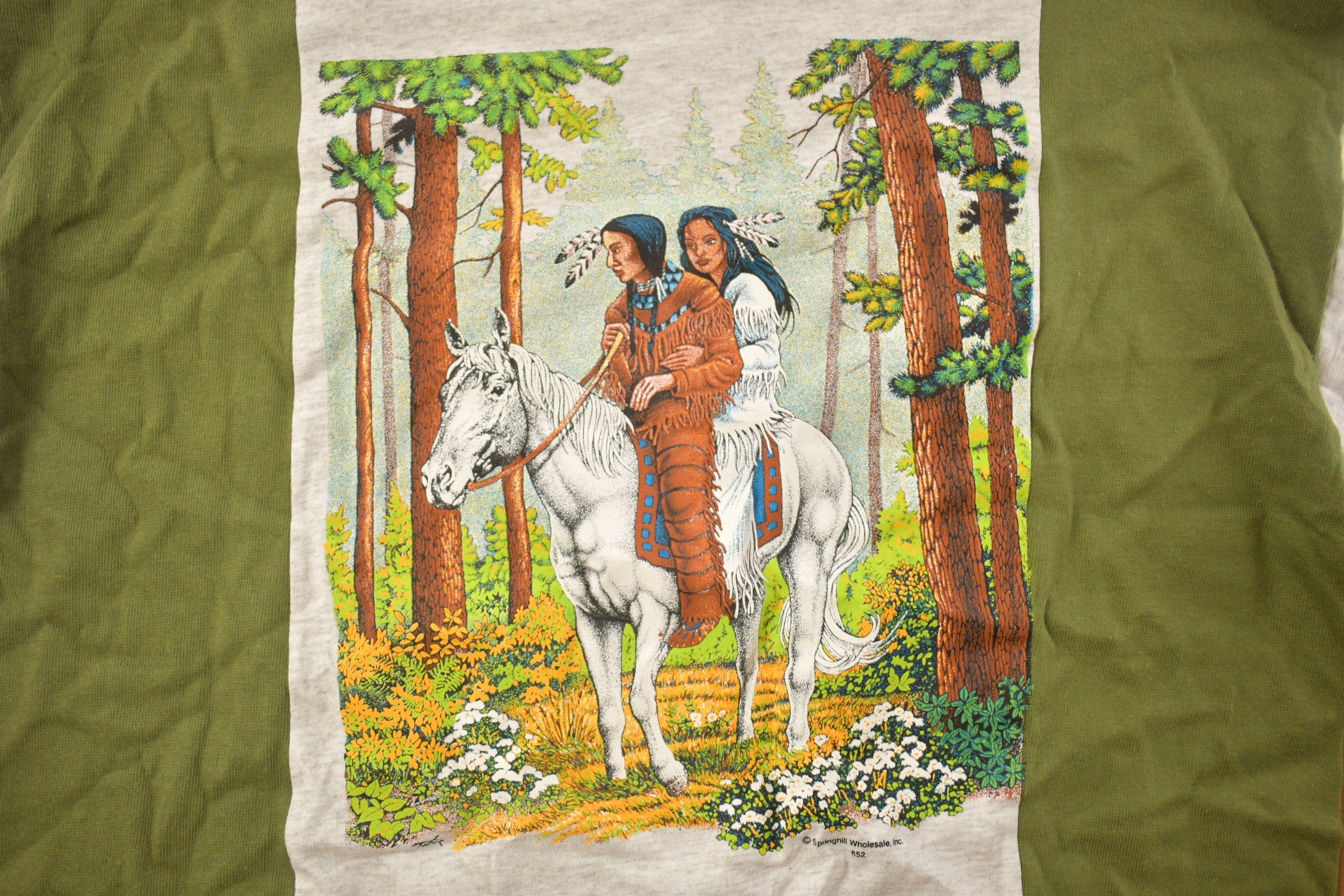 Vintage 1990s Aboriginal Graphic T-Shirt Men's Large - Image 3