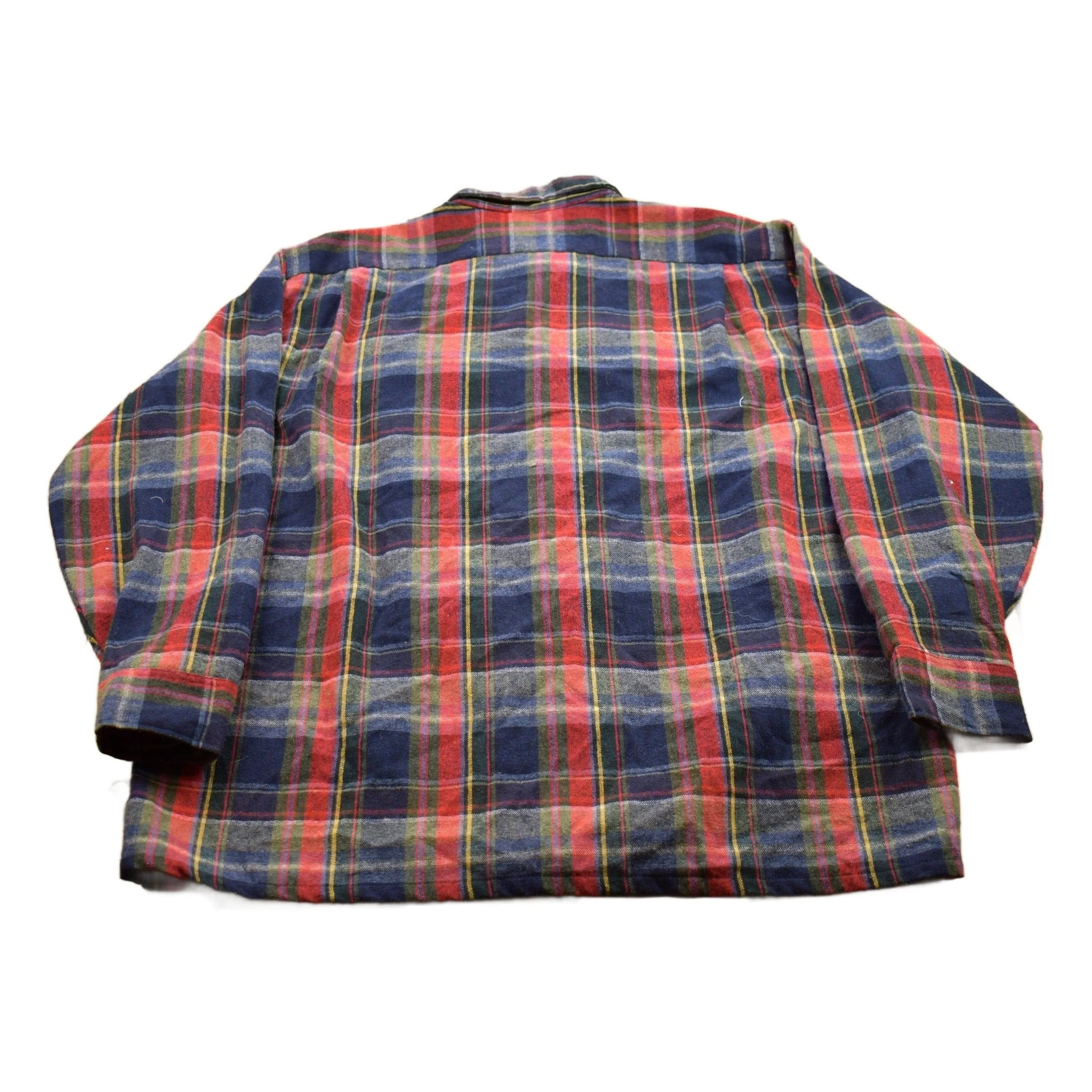 Vintage 1990s Above Average Plaid Flannel Button Up Shirt Men's 3XL - Image 2