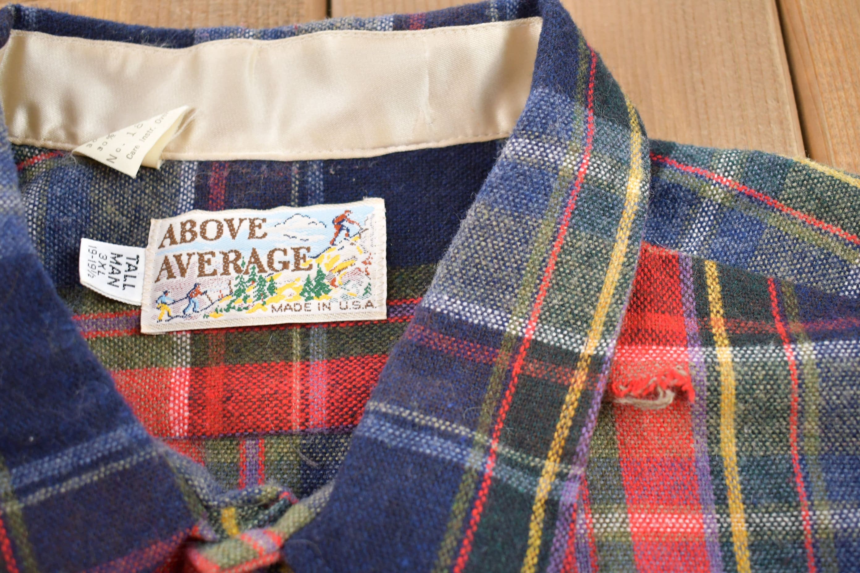 Vintage 1990s Above Average Plaid Flannel Button Up Shirt Men's 3XL - Image 3