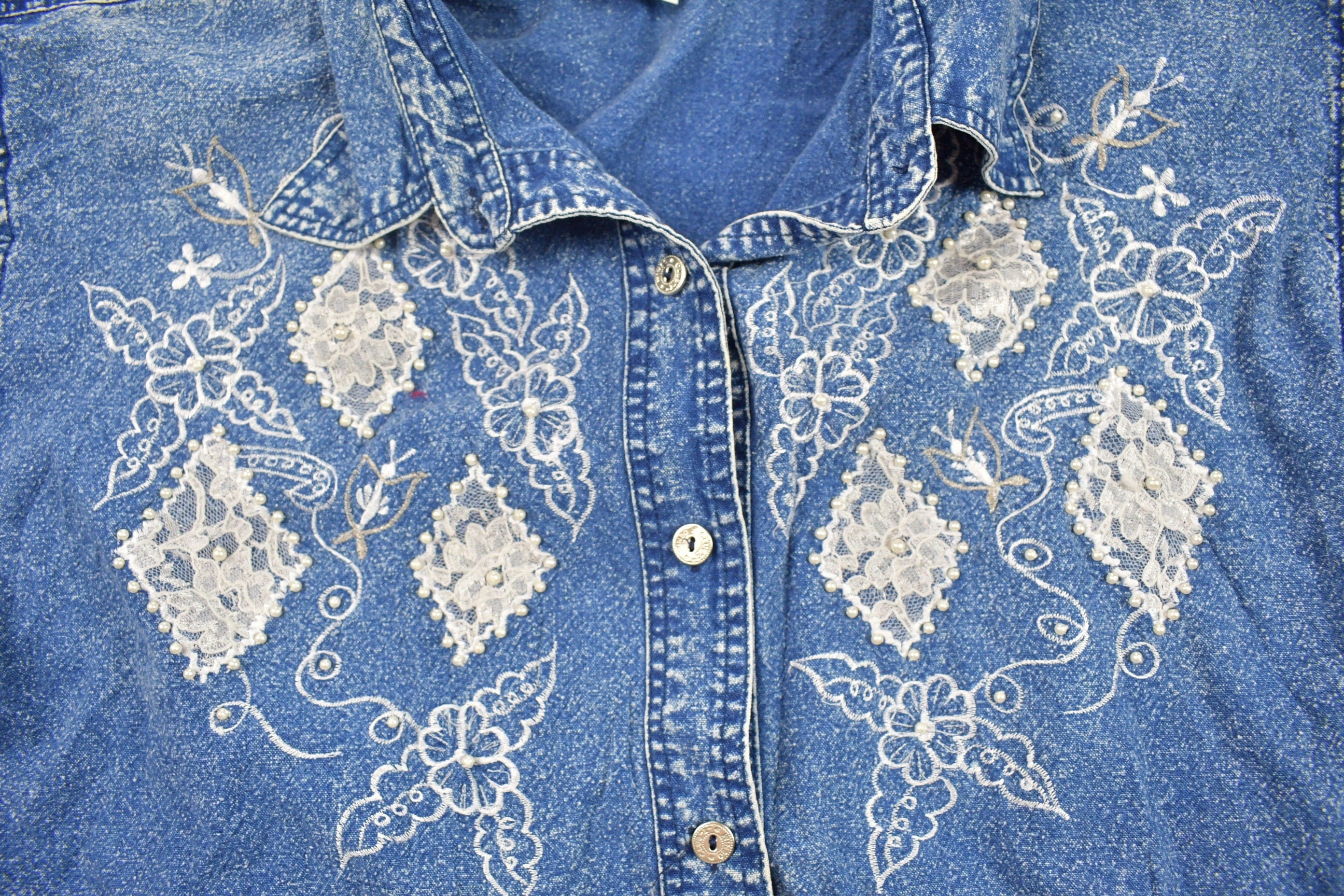 Vintage 1990s Abstract Button Up Shirt Men's 2XL - Image 3