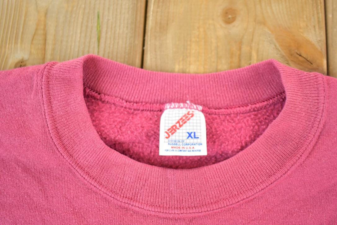 Vintage 1990s Abstract Floral Souvenir Crewneck Sweatshirt Made In USA Men's L - Image 3