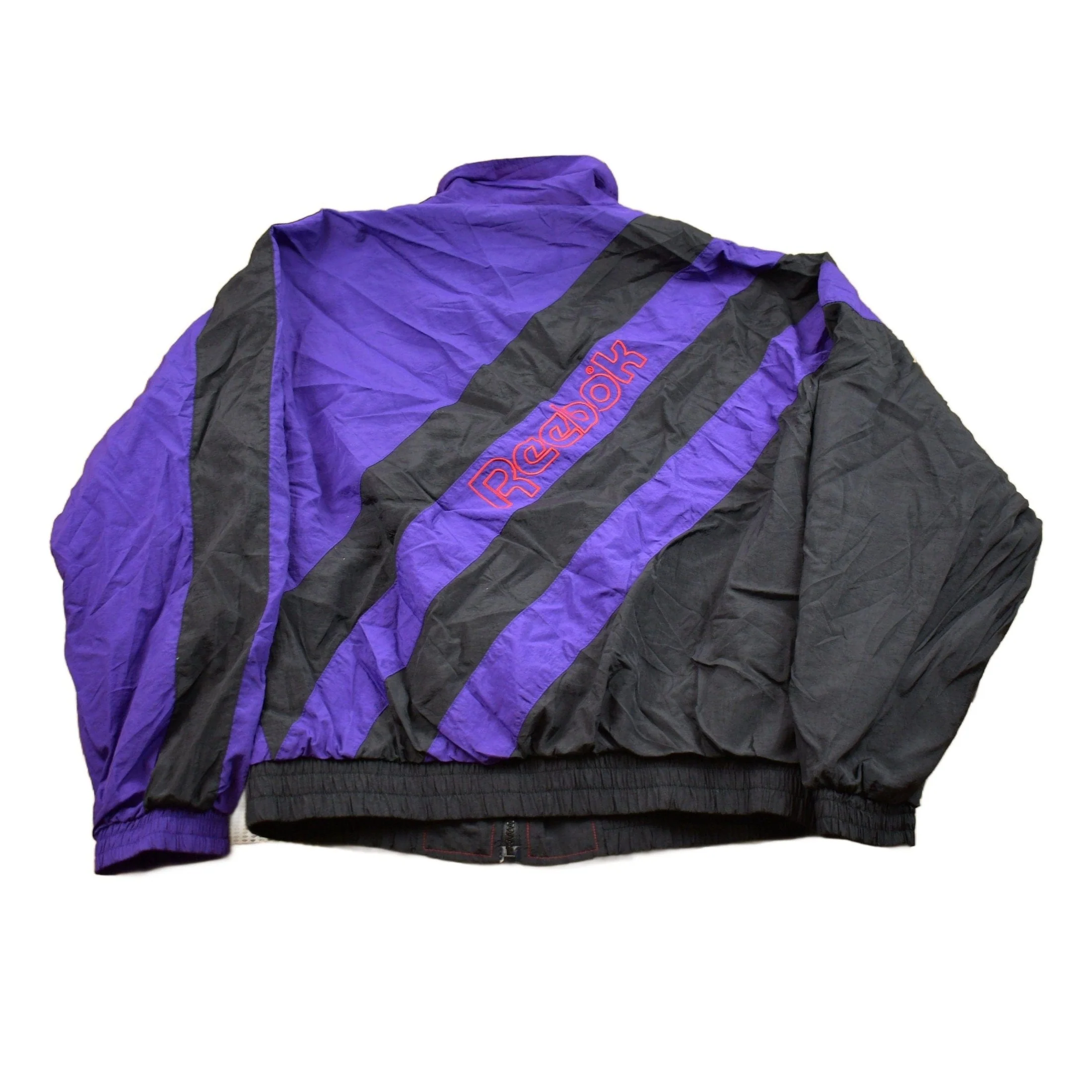 Vintage 1990s Abstract Reebok Windbreaker Jacket Men's Medium - Image 2