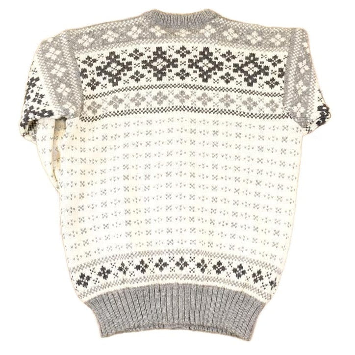 Vintage 1990's Abstract Snowflake Wool Knit Cardigan Sweater Men's S - Image 2