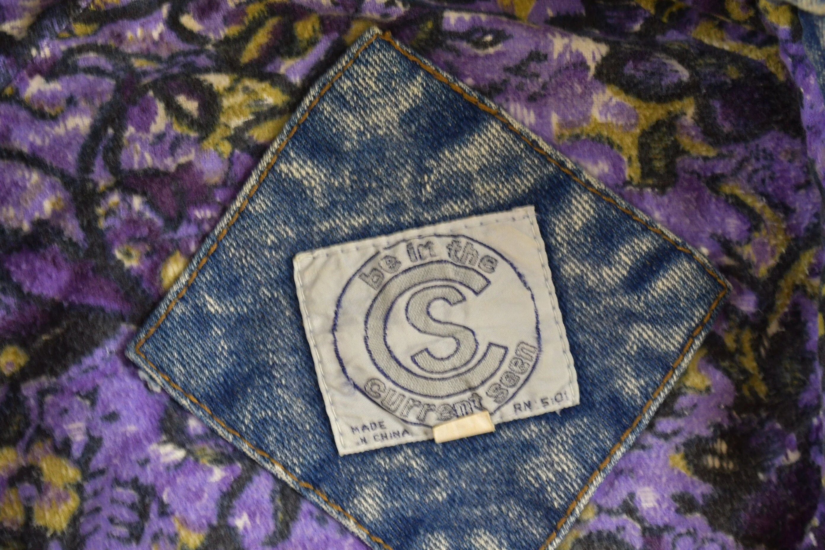Vintage 1990s Acid Wash Denim Jean Jacket Vest Men's Medium - Image 6
