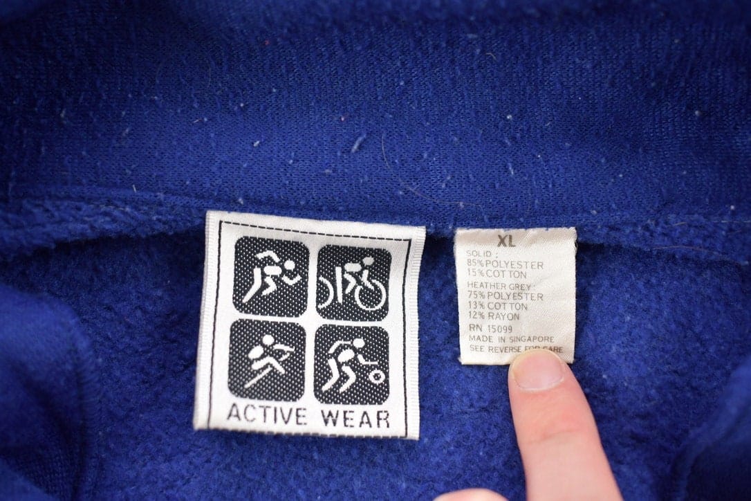 Vintage 1990s Active Wear Colour Block Zip Up Sweatshirt Men's Large - Image 3