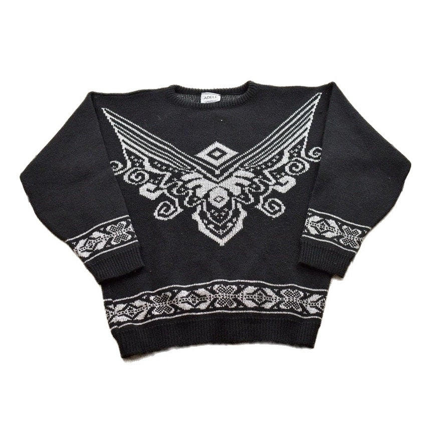 Vintage 1990s Adele Knitted Crewneck Sweater Men's Medium