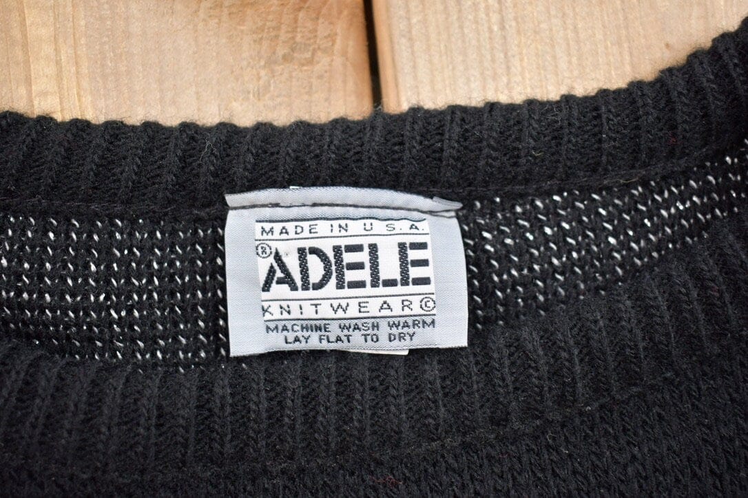 Vintage 1990s Adele Knitted Crewneck Sweater Men's Medium - Image 4