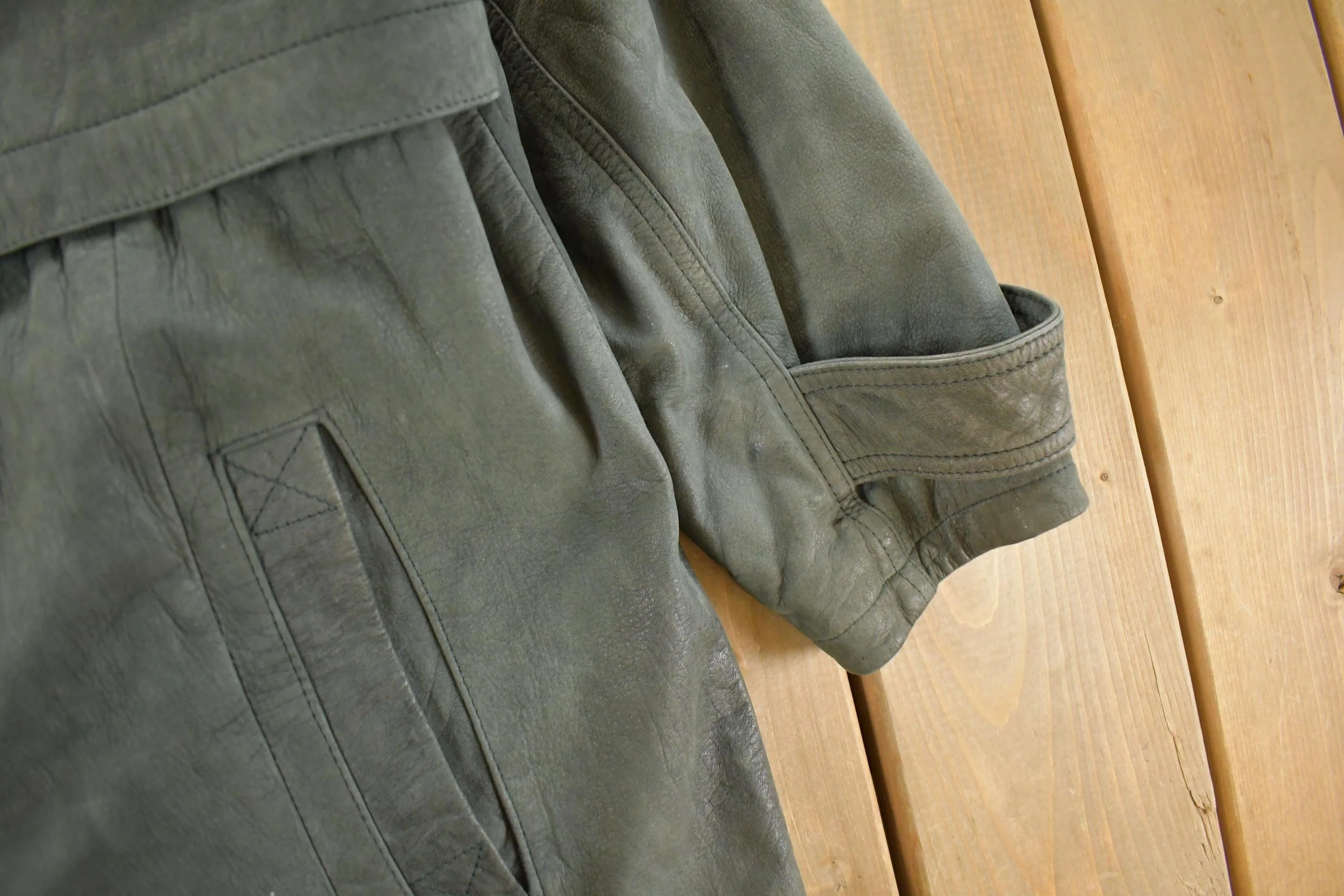 Vintage 1990s Adventure Bound Leather Trench Coat Men's Large - Image 4