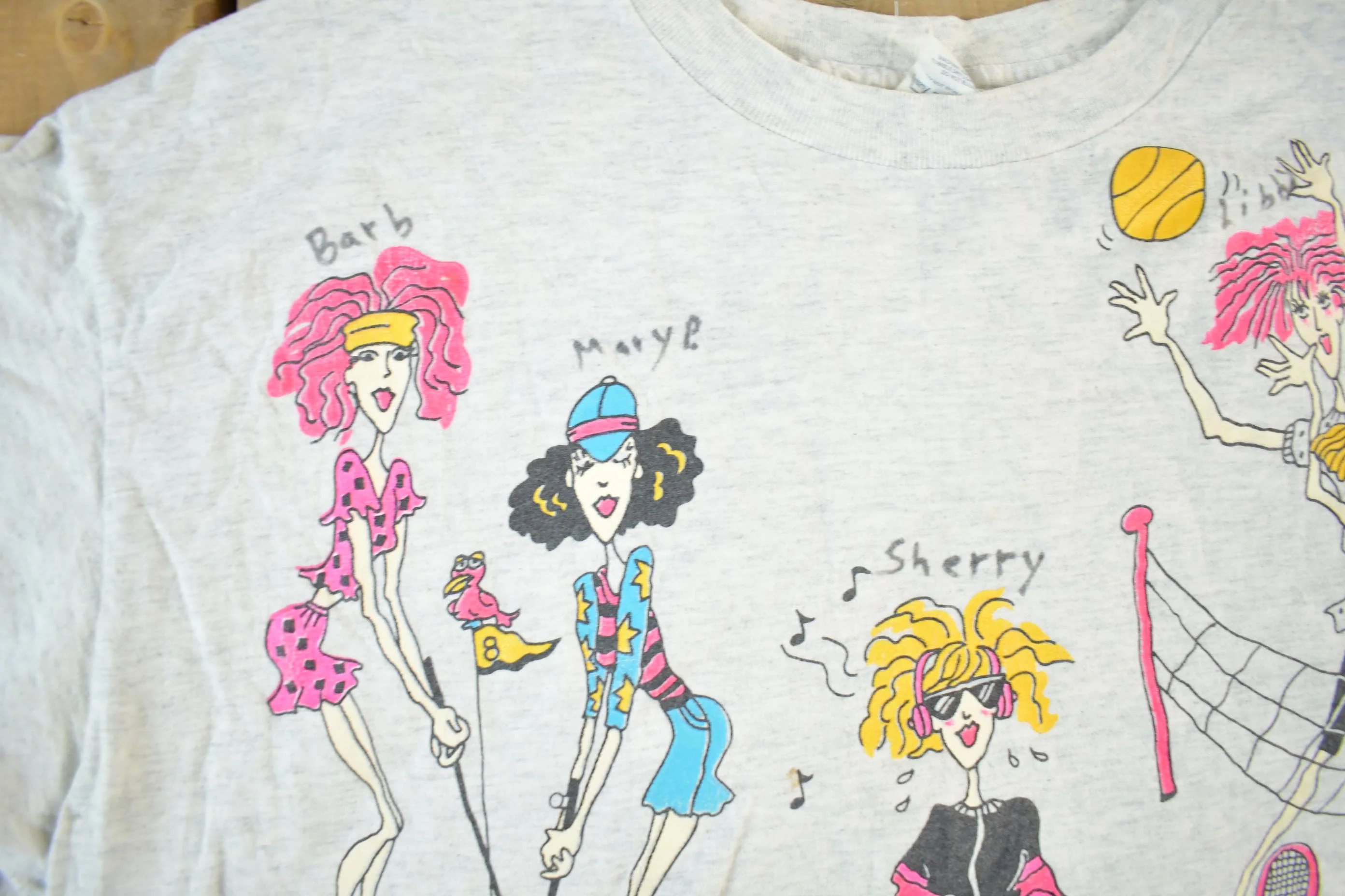 Vintage 1990s Aerobics Workout Graphic T Shirt Women's Large - Image 4