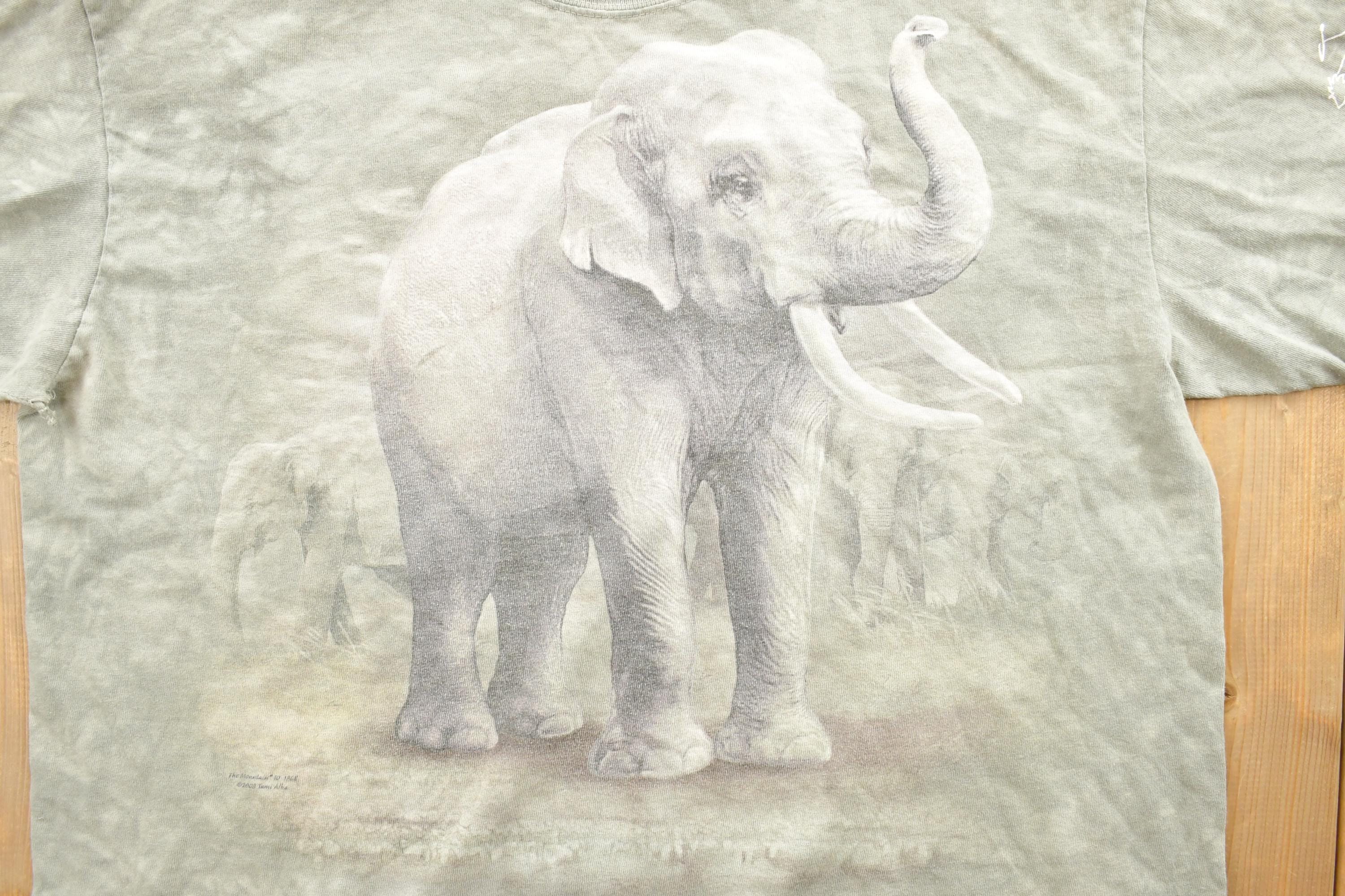 Vintage 1990s African Lion Safari Elephant Theme Graphic T-Shirt Men's Large - Image 4