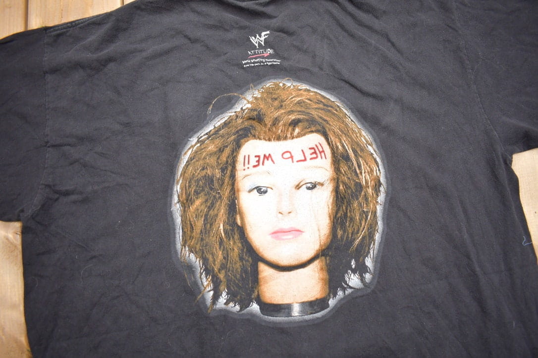 Vintage 1990s Al Snow Got Head Wrestling Graphic T-Shirt Men's Large - Image 4