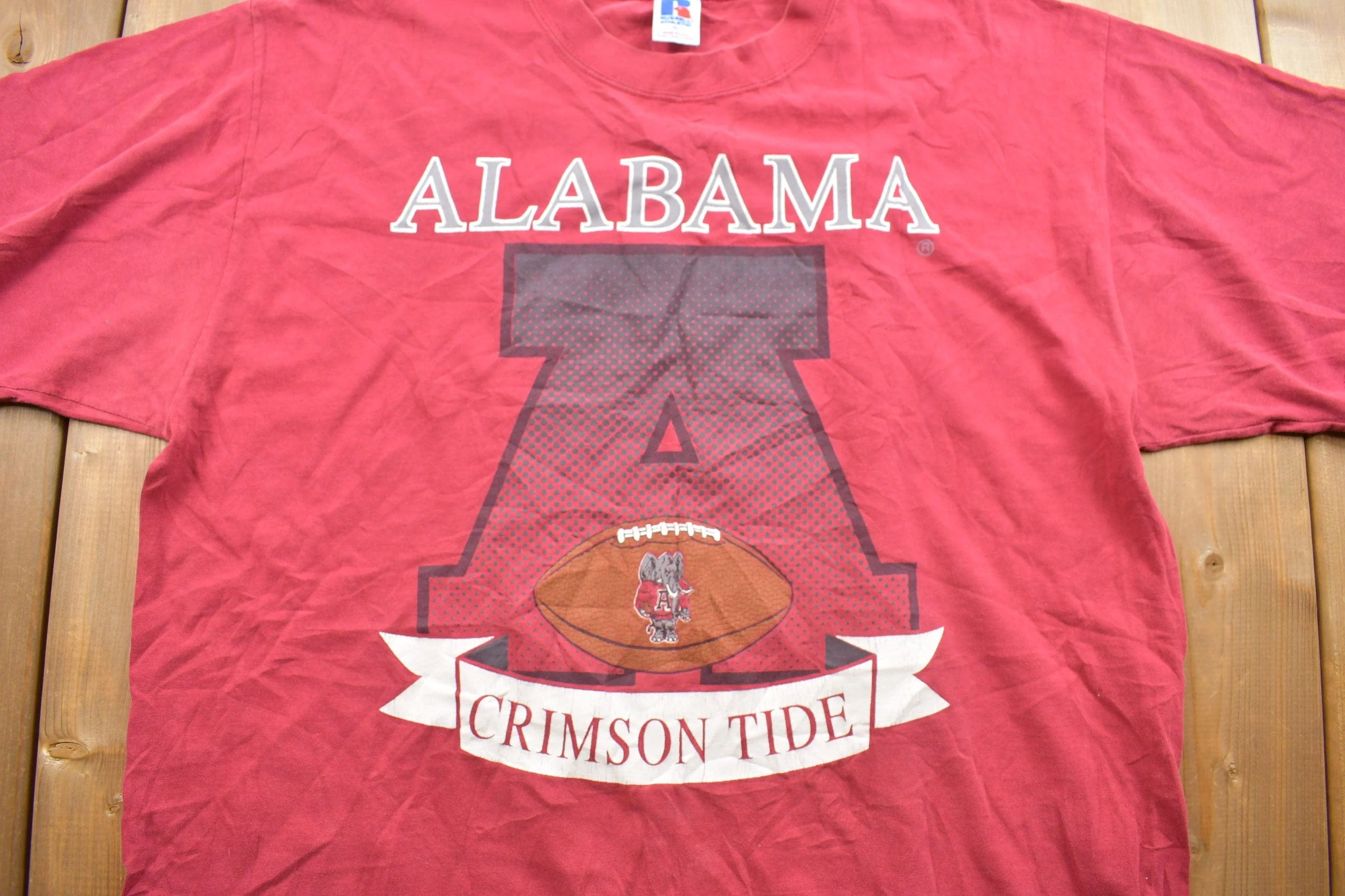 Vintage 1990s Alabama Crimson Tide Russell Athletic Collegiate T-Shirt Men's XL - Image 3