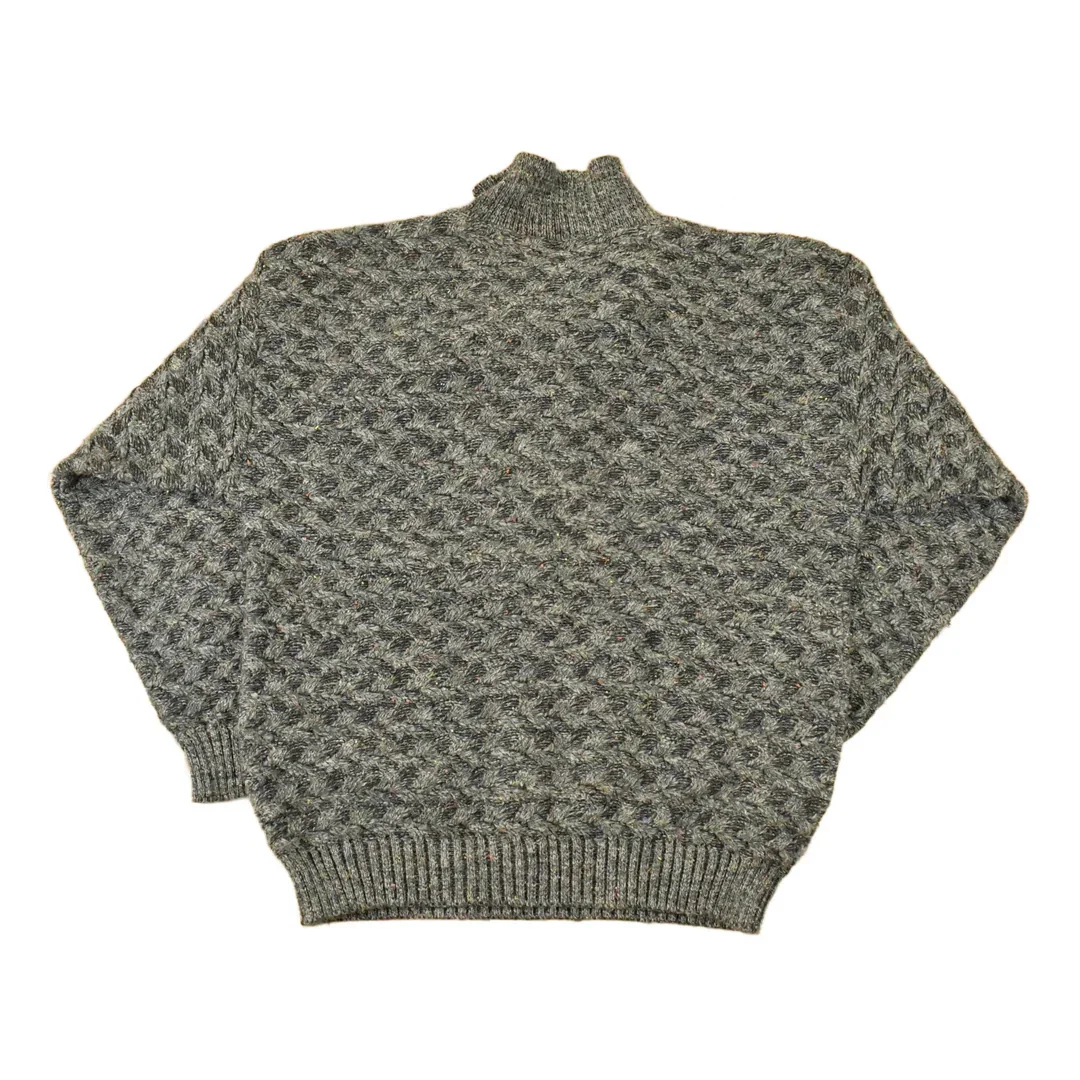 Vintage 1990s Alain Dan Knit Quarter Button Sweater Mens L - Image 2