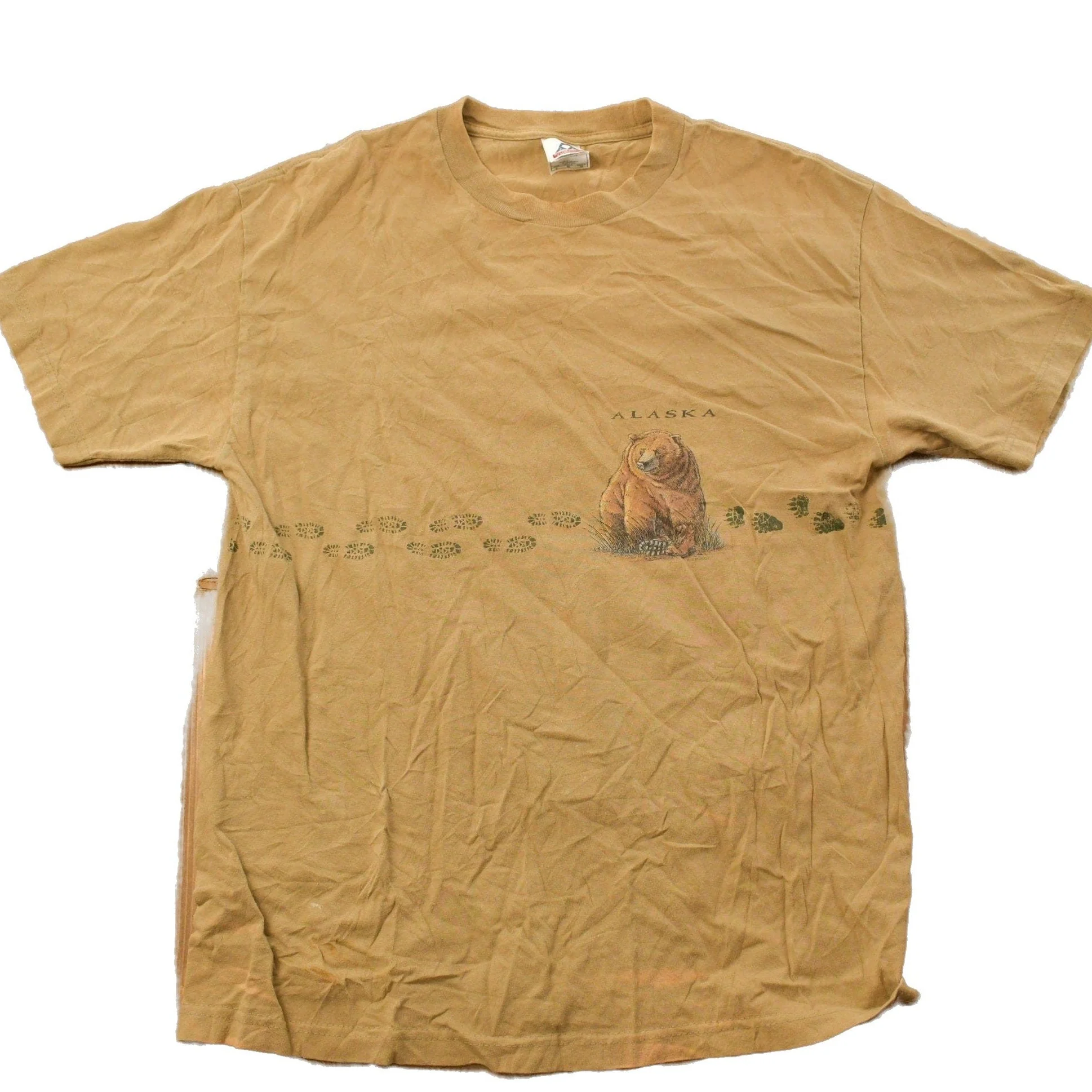 Vintage 1990s Alaska Grizzly Bear Graphic T Shirt Men's Medium
