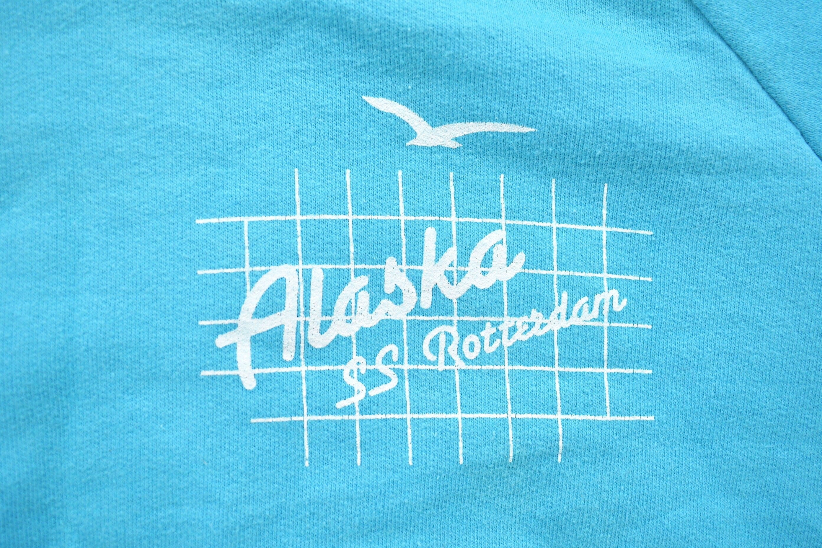 Vintage 1990s Alaska SS Rotterdam Graphic Hoodie Men's Small - Image 5