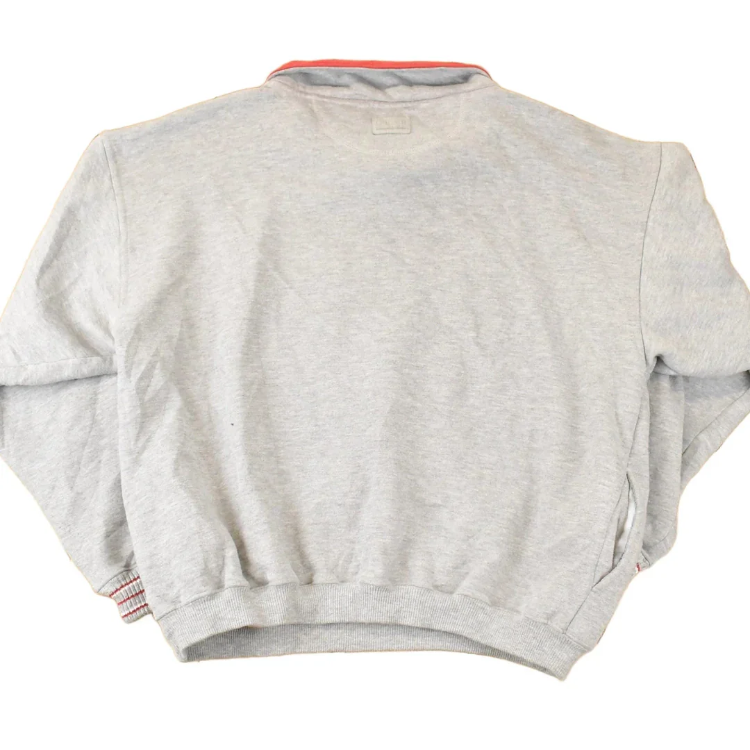Vintage 1990s Alaska Wilderness Graphic Print Collared Heavyweight Sweatshirt Men's L - Image 2