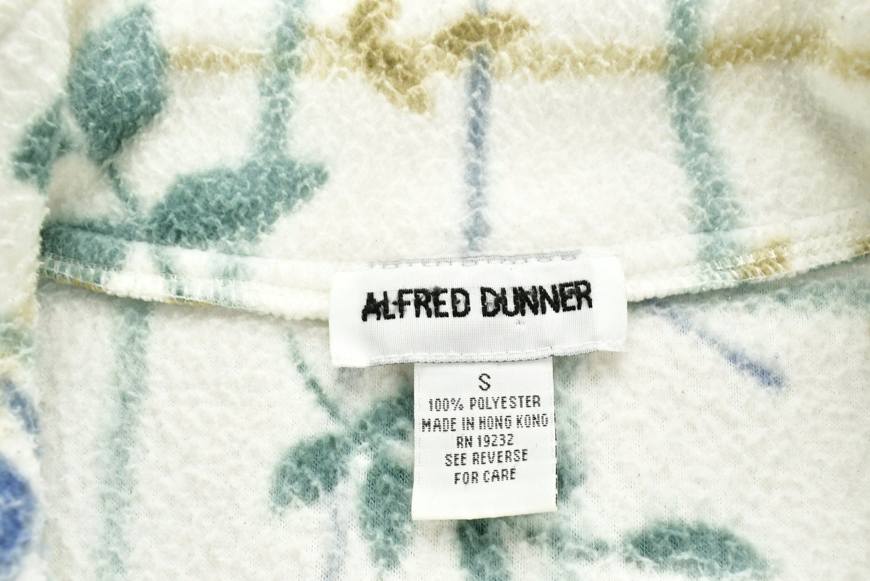 Vintage 1990s Alfred Dunner Flower Graphic Fleece Sweater Men's Medium - Image 4