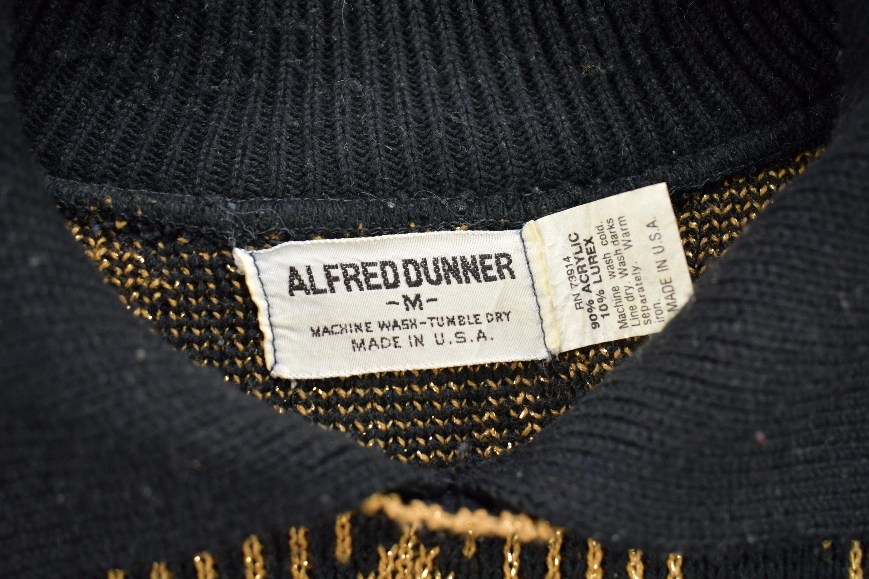 Vintage 1990s Alfred Dunner Knit Collared Sweater Women's M - Image 3