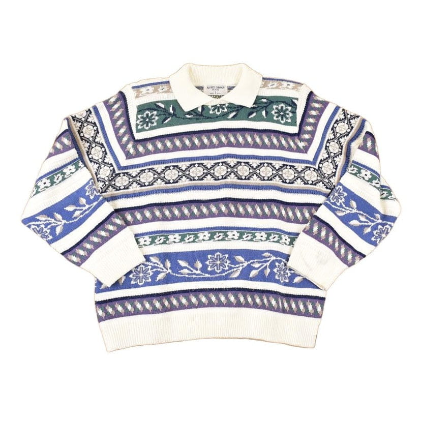 Vintage 1990s Alfred Dunner Petite Knit Collared Sweater Women's L