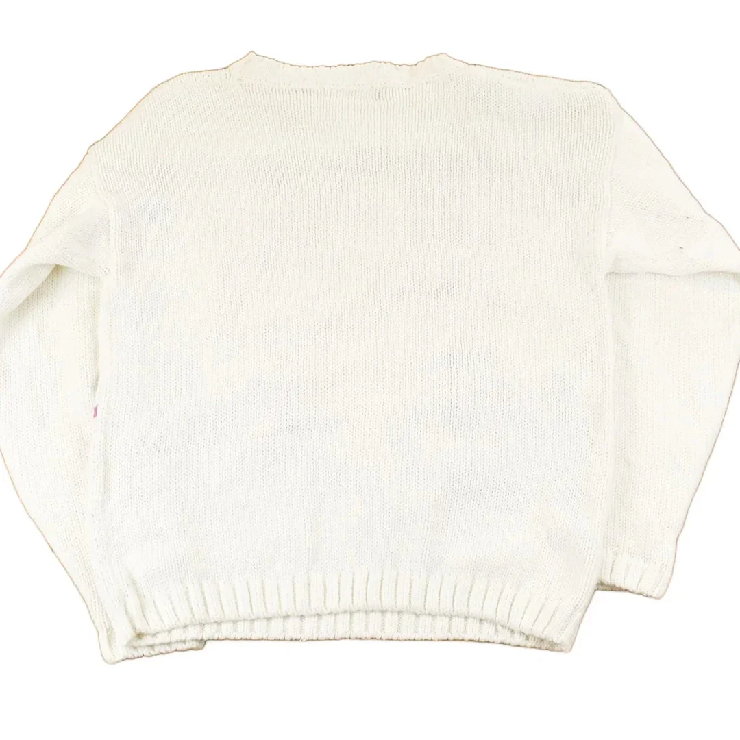 Vintage 1990s Alibi Knit Floral Sweater Women's Medium - Image 2