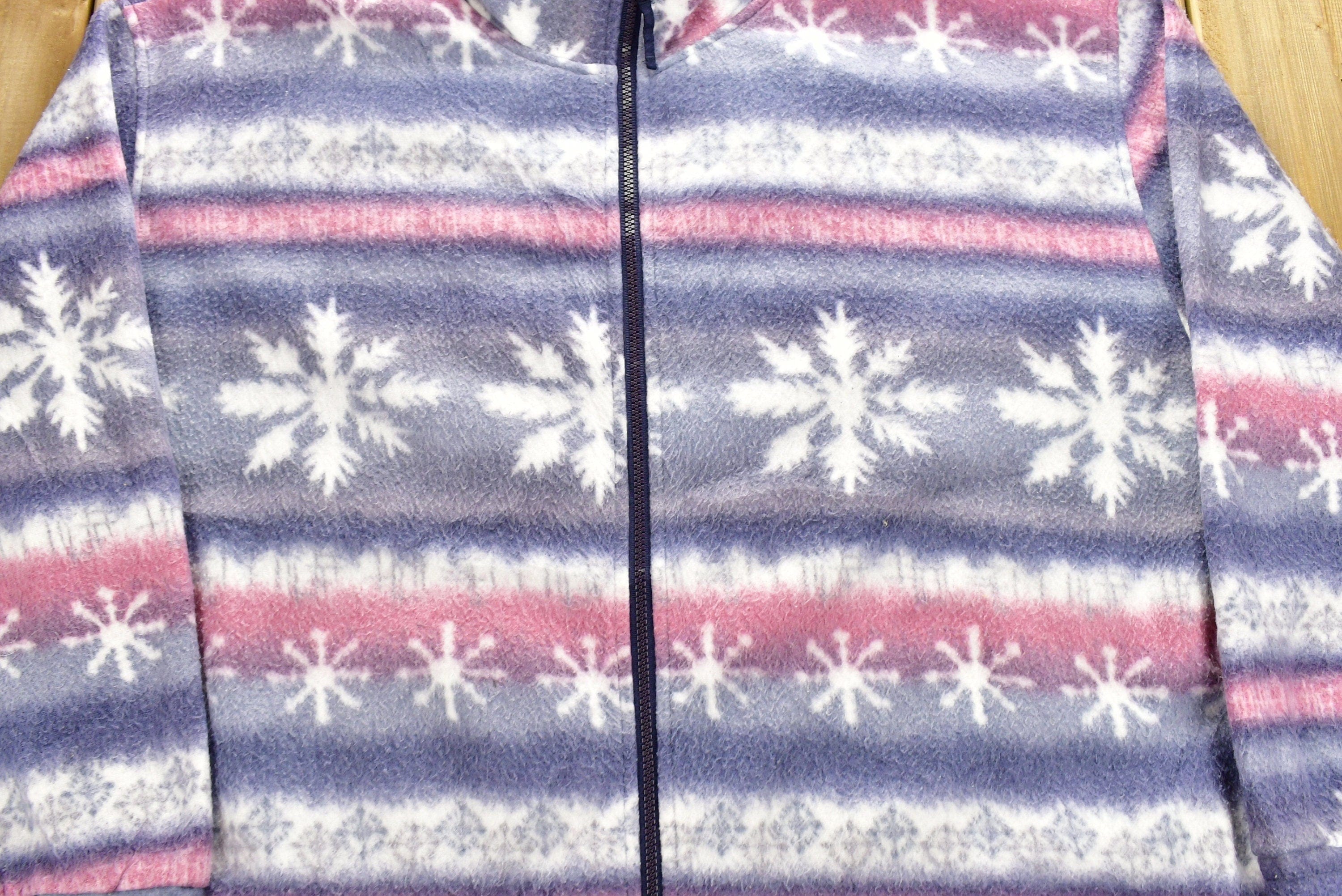 Vintage 1990s All Over Graphic Fleece Sweater Men's 3XL - Image 3