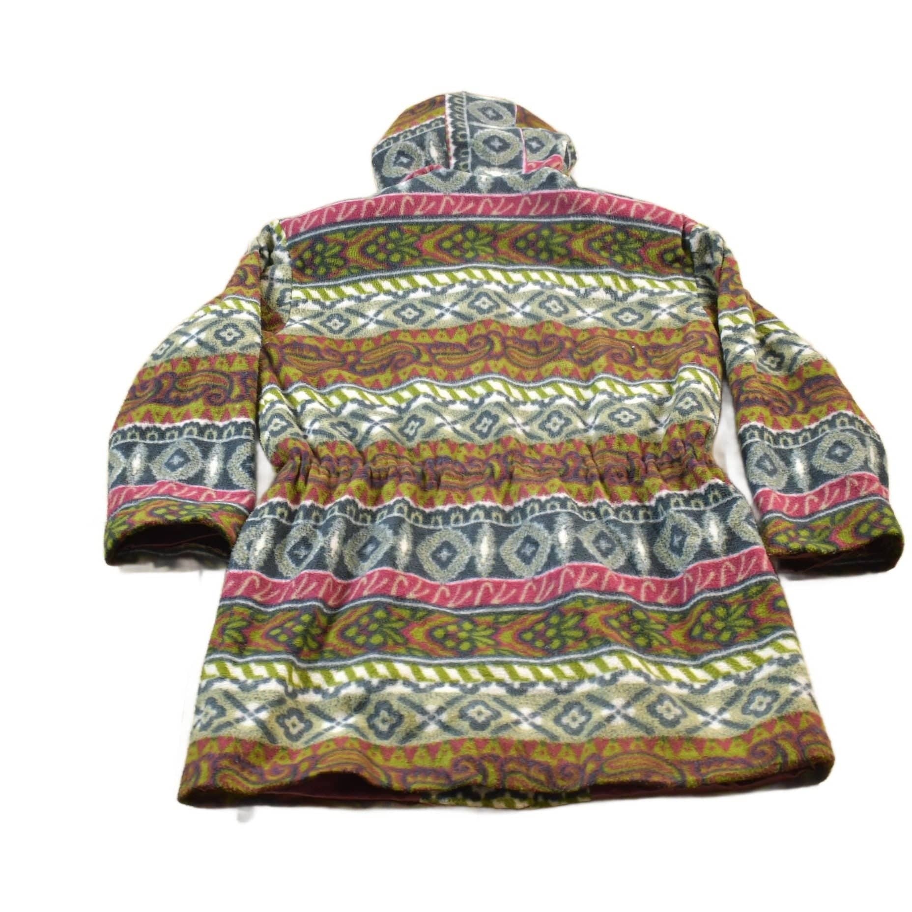 Vintage 1990s All Over Pattern Fleece Sweater Men's Medium - Image 2