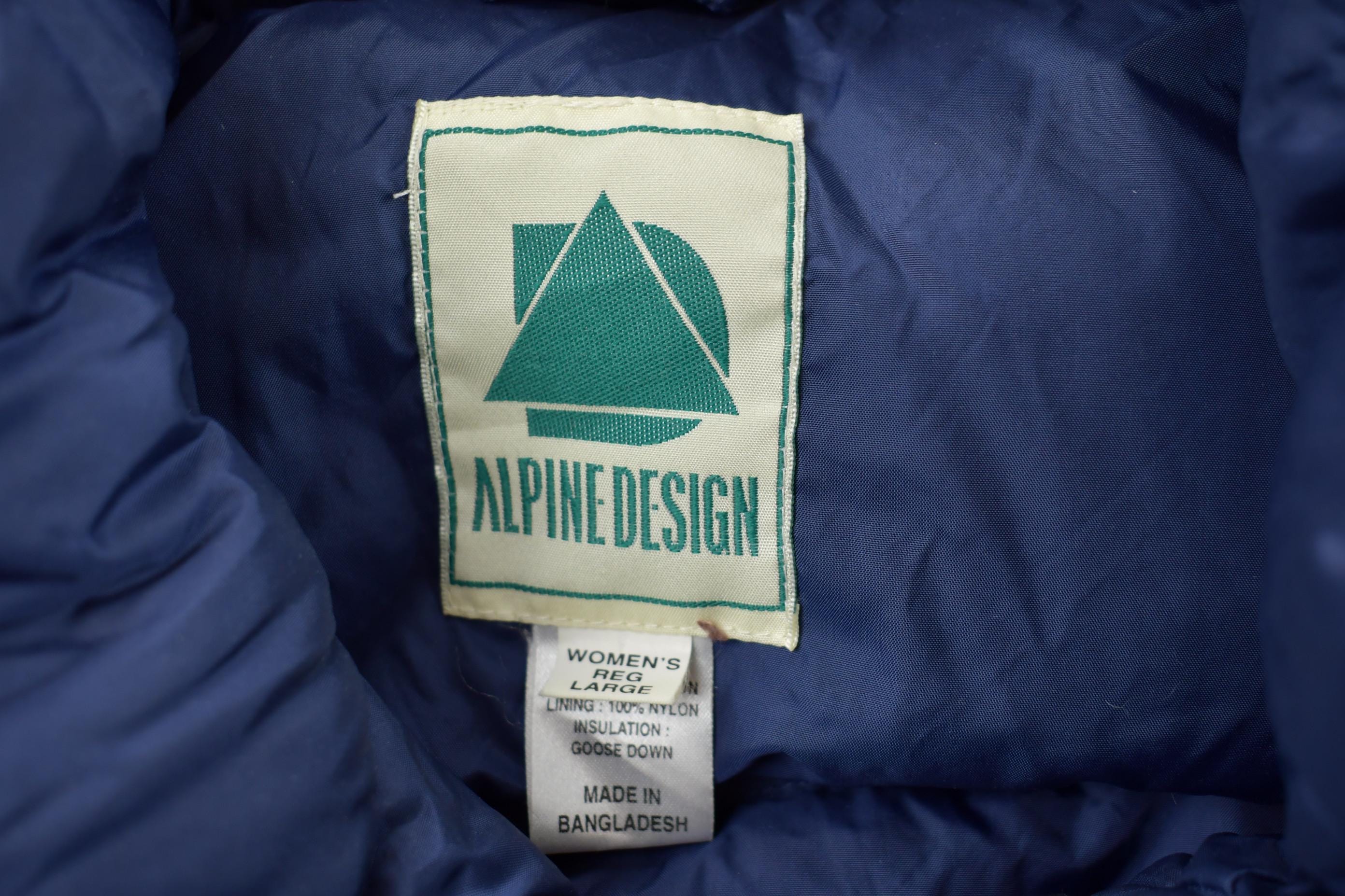 Vintage 1990s Alpine Design Puffer Jacket Men's Large - Image 3
