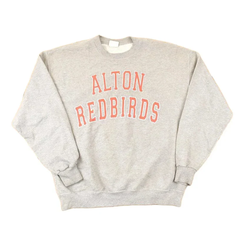 Vintage 1990s Alton Redbirds Collegiate Graphic Print Crewneck Sweatshirt Men's L