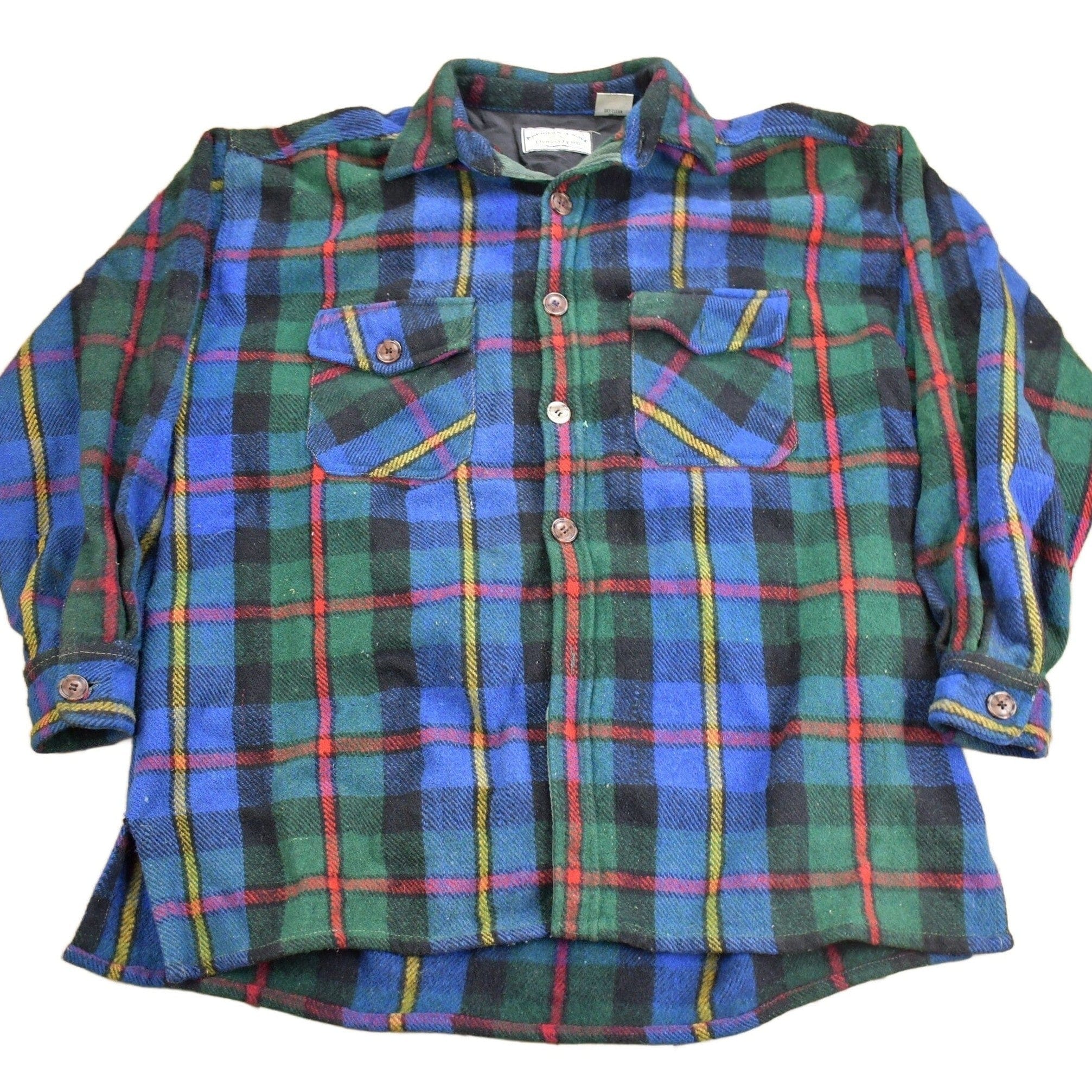 Vintage 1990s American Eagle Plaid Flannel Button Up Shirt Men's Large
