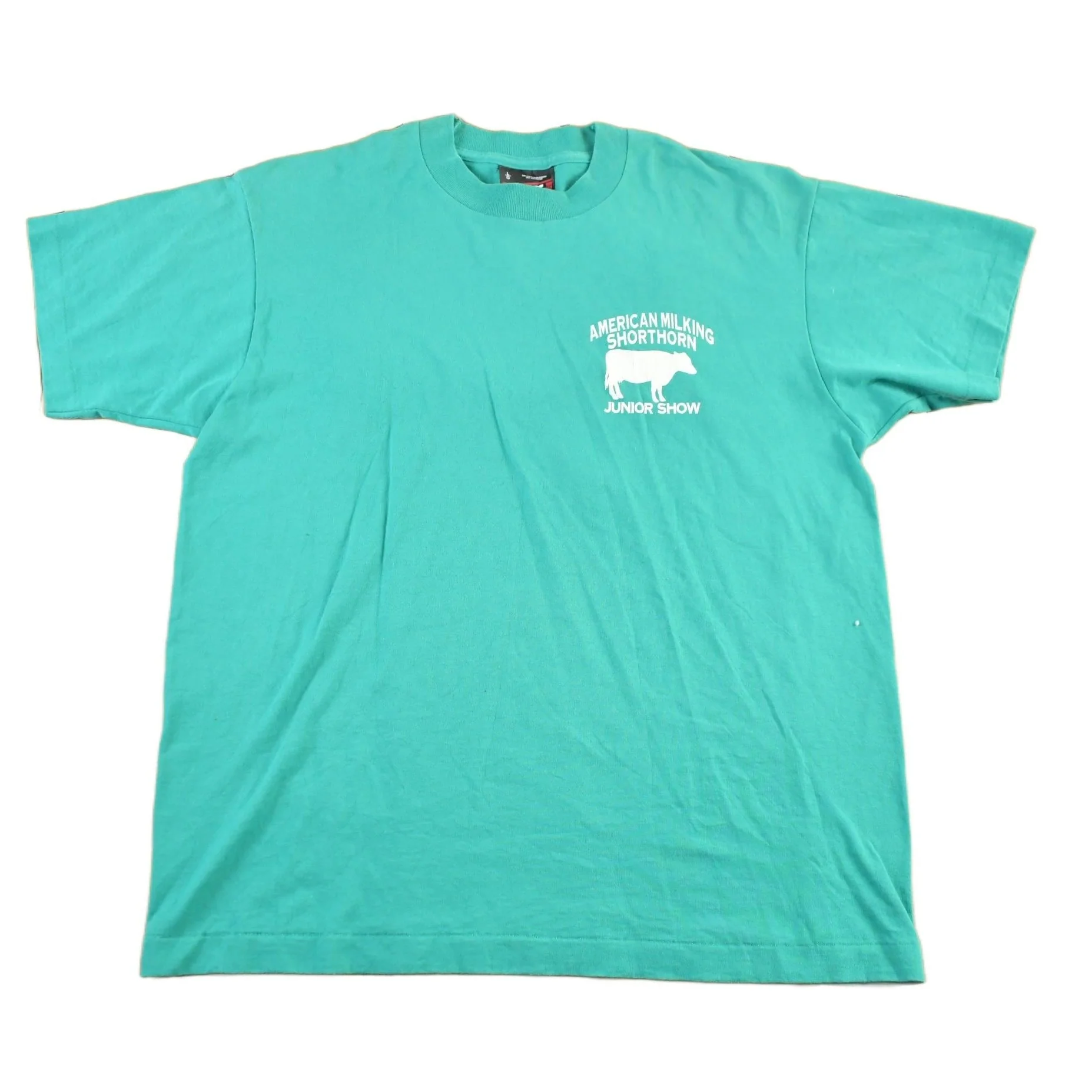 Vintage 1990s American Milking Shorthorn Cow Farm T Shirt Men's Large
