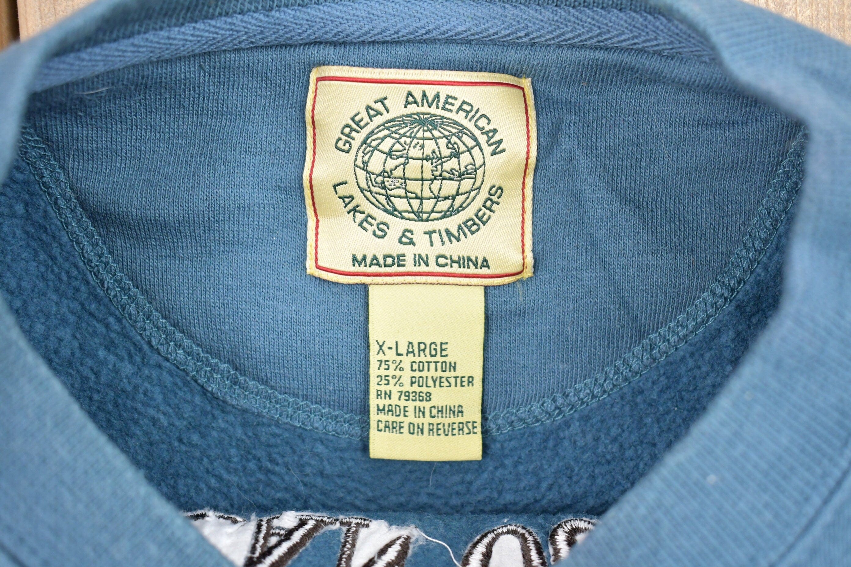 Vintage 1990s American Outdoors Crewneck Sweatshirt Men's XL - Image 3