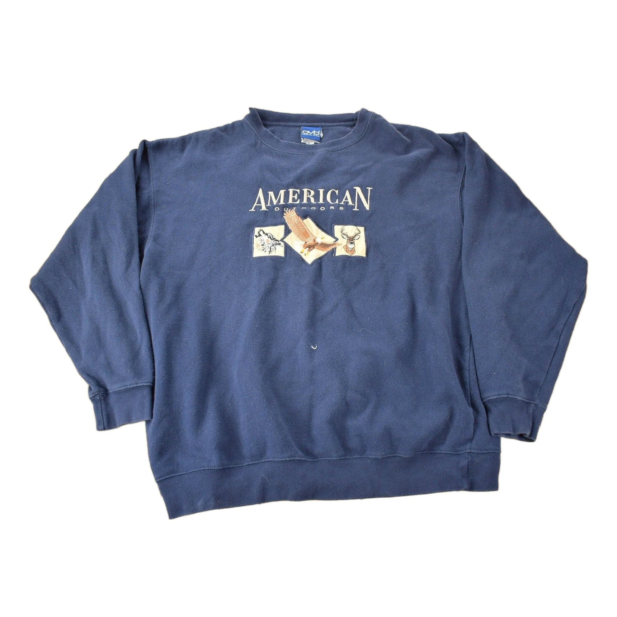 Vintage 1990s American Outdoors Embroidered Crewneck Sweatshirt Men's XL