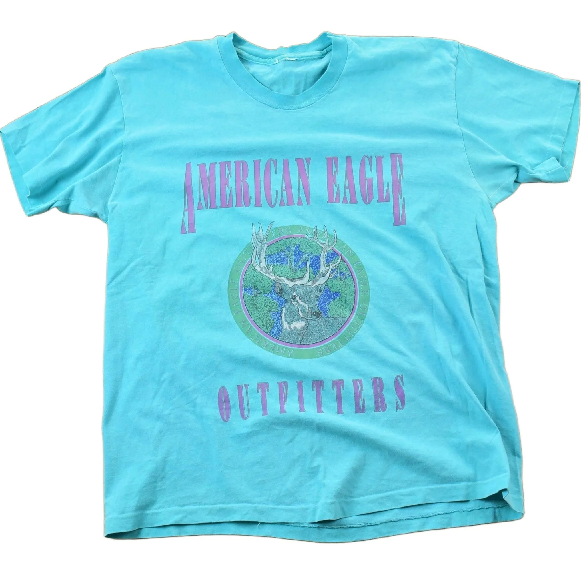 Vintage 1990s American Outfitters Deer Theme Graphic T-Shirt Men's L