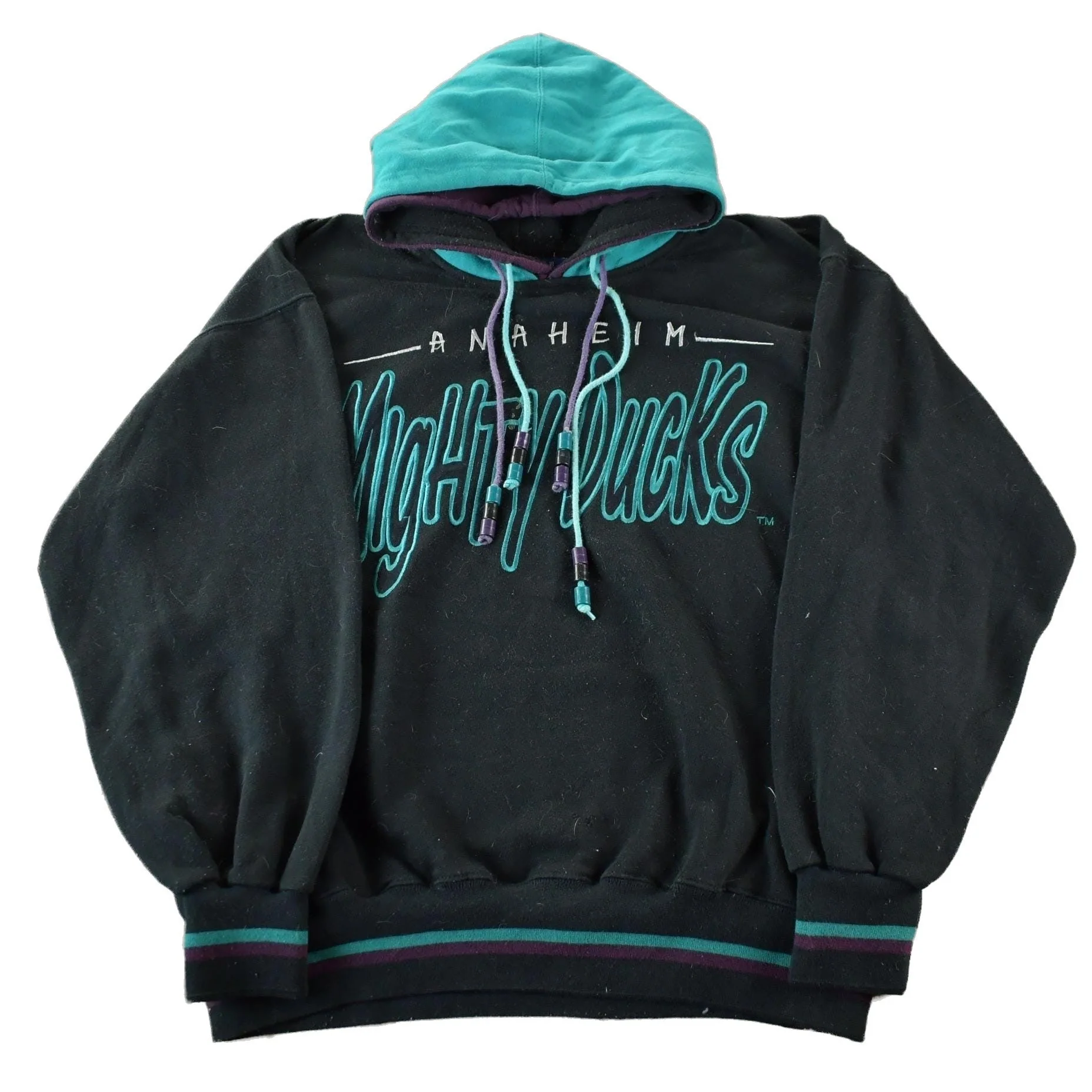 Vintage 1990s Anaheim Mighty Ducks NHL Hockey Hoodie Sweatshirt Men's XL