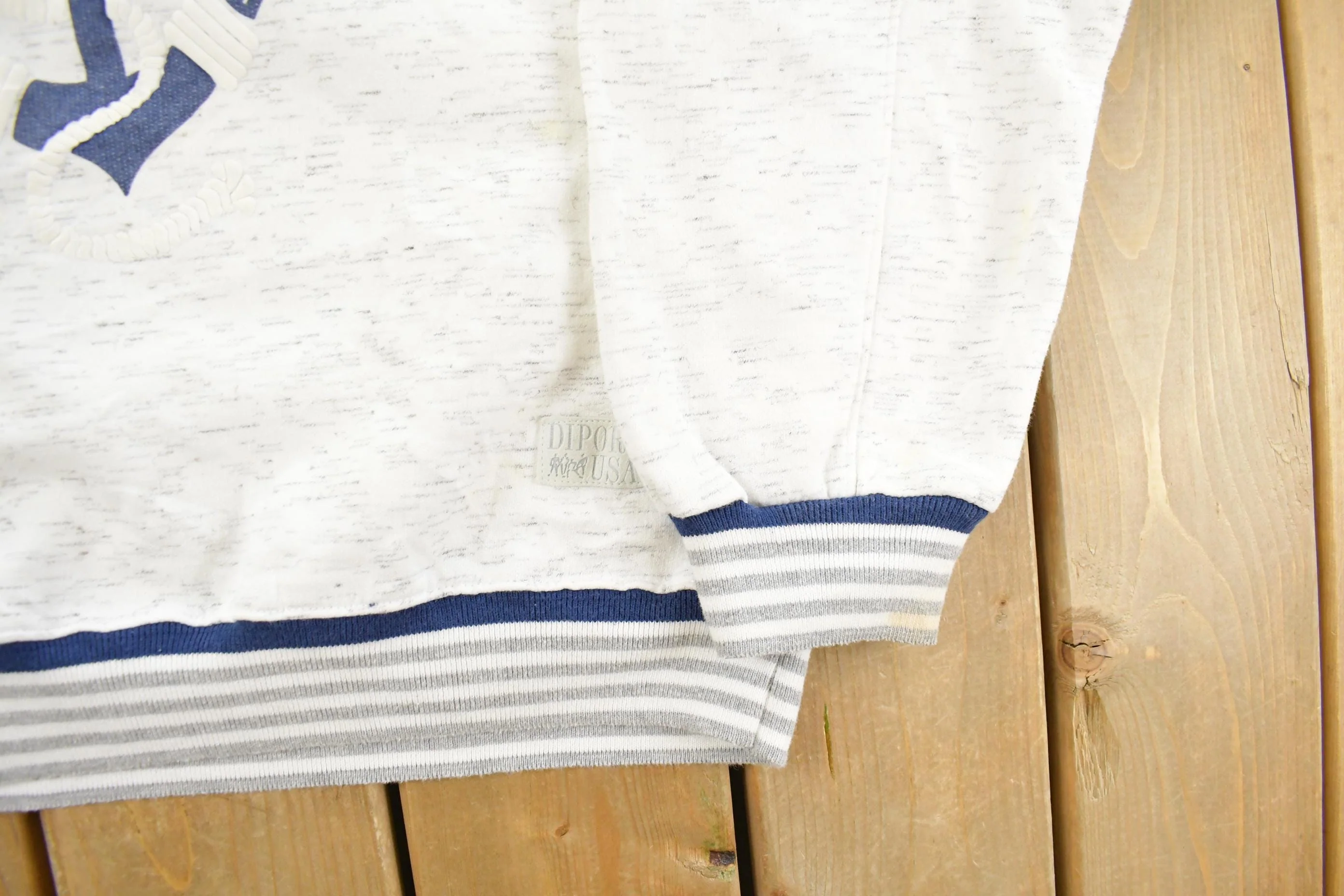 Vintage 1990s Anchor Sailing Henley Crewneck Sweatshirt Men's Medium - Image 3