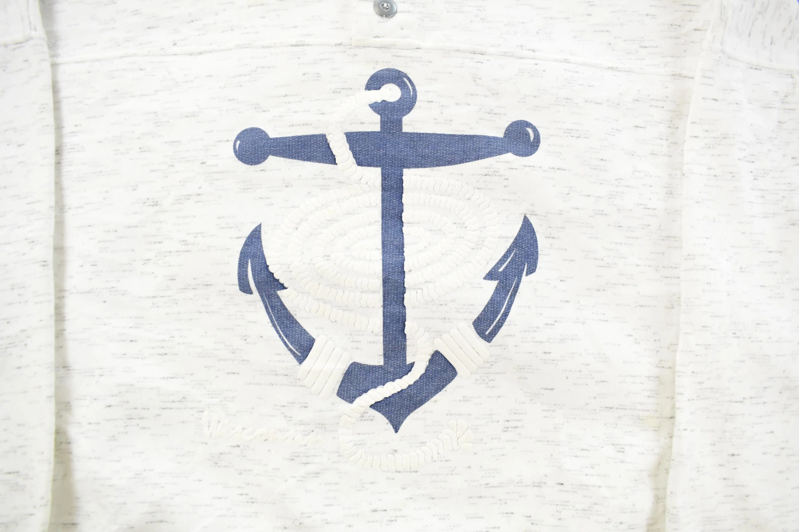 Vintage 1990s Anchor Sailing Henley Crewneck Sweatshirt Men's Medium - Image 4