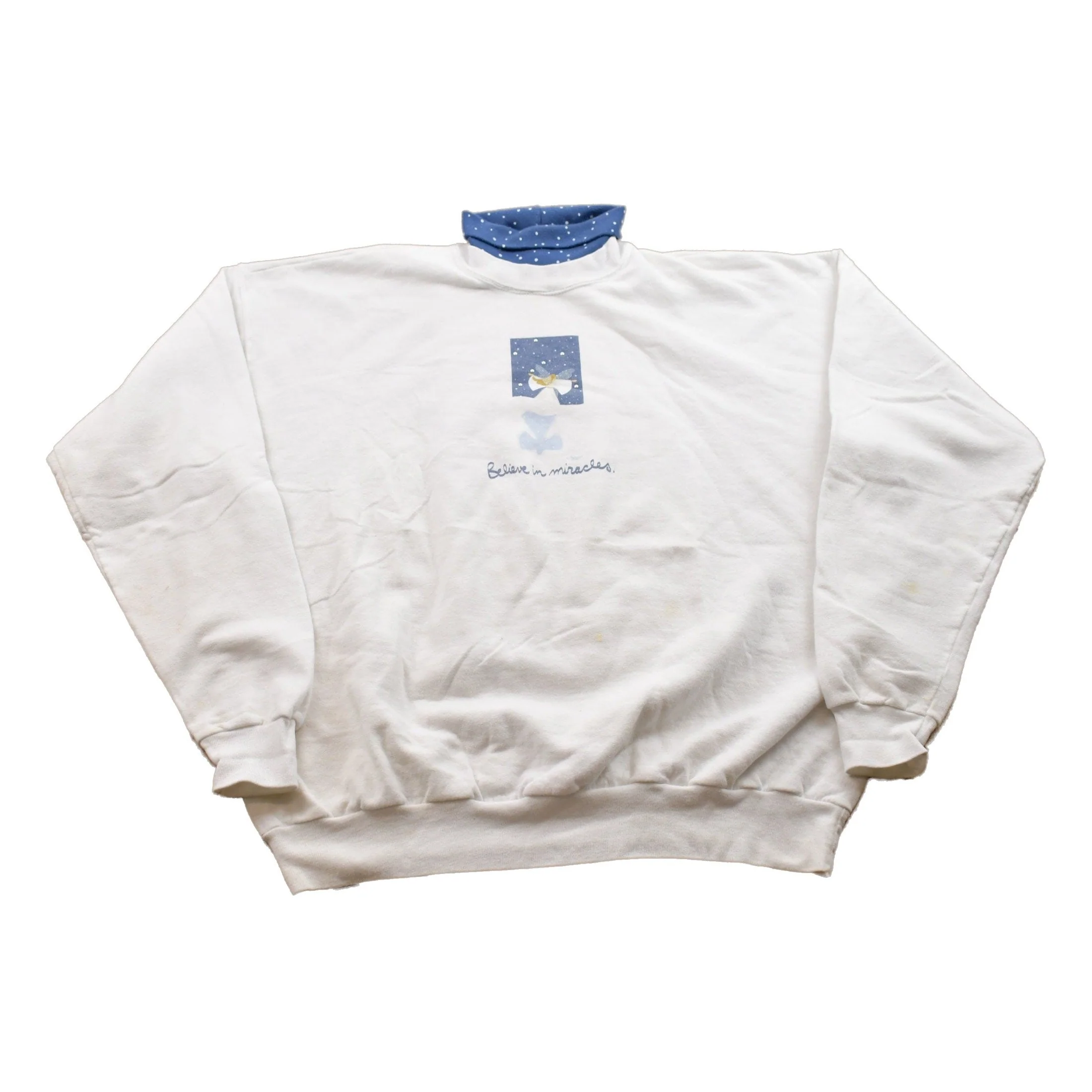 Vintage 1990s Angel Theme Crewneck Sweater Men's 2XL