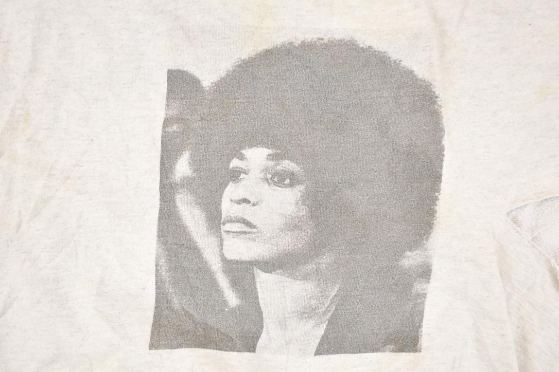 Vintage 1990s Angela Davis Graphic Print Sleeveless Crewneck Sweatshirt Men's M - Image 3