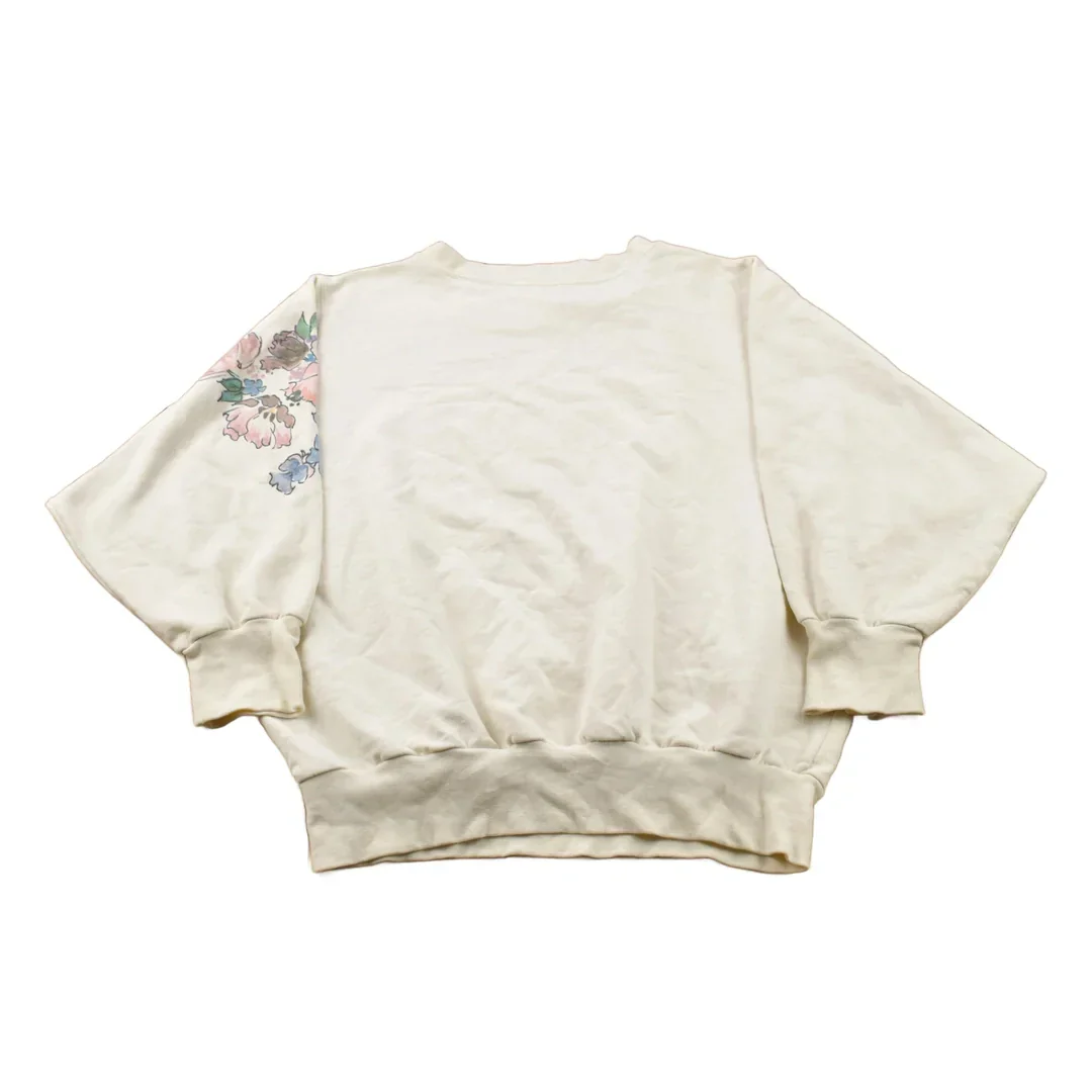 Vintage 1990s Angie Strauss Floral Theme Crewneck Sweater Women's S - Image 2