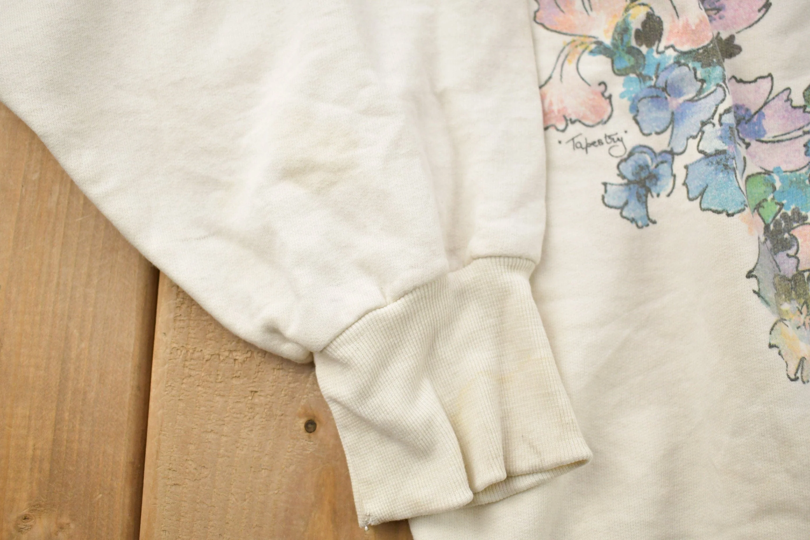 Vintage 1990s Angie Strauss Floral Theme Crewneck Sweater Women's S - Image 4