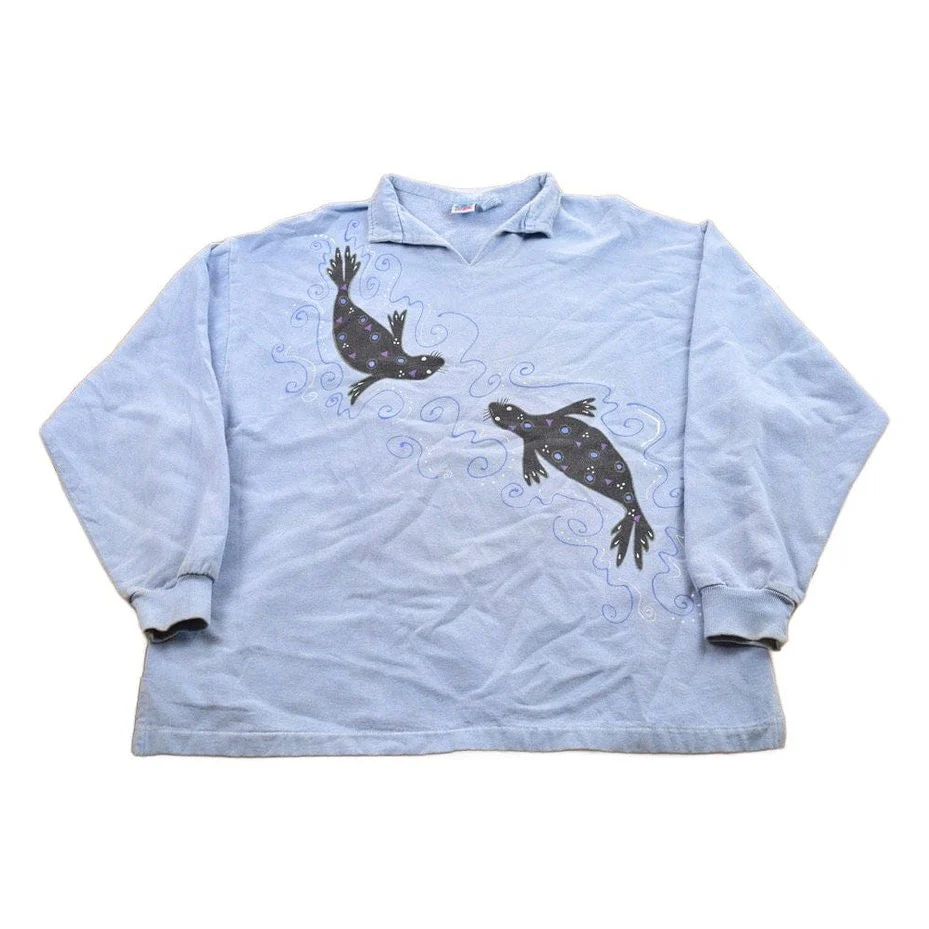 Vintage 1990s Animal Theme Sweater Men's XL