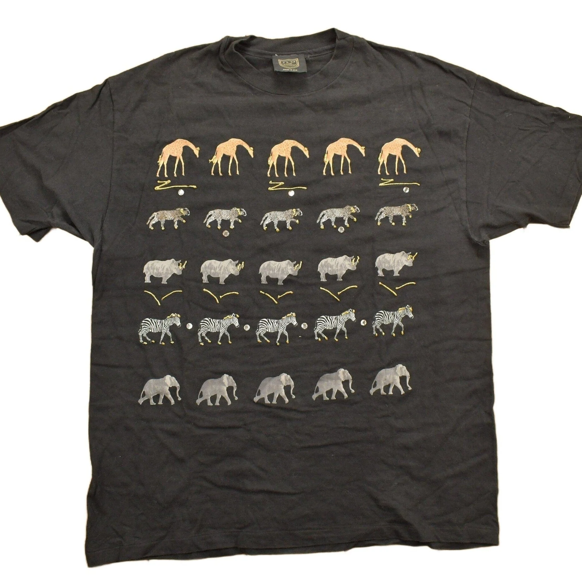 Vintage 1990s Animal Themed Graphic T-Shirt Men's XL - Image 2