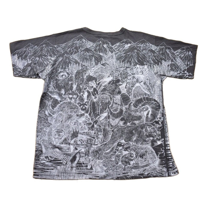 Vintage 1990s Animals All Over Print Graphic T-Shirt Men's Large - Image 2